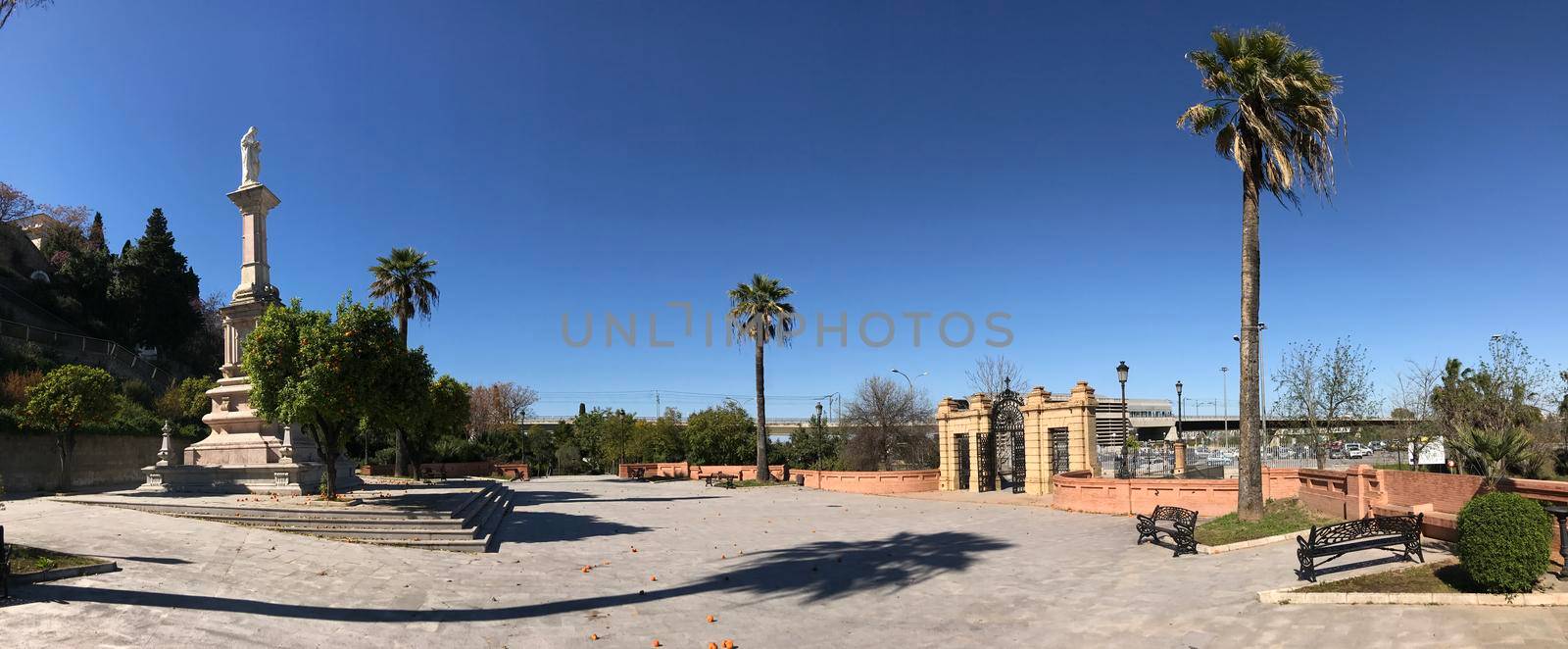 Panorama from the Parque de osset in San Juan de Aznalfarache seville Spain