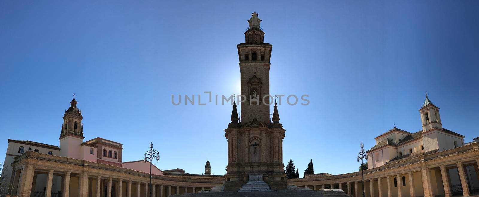 Panorama from the Parroquia de los Sagrados Corazones church in San Juan de Aznalfarache Seville Spain