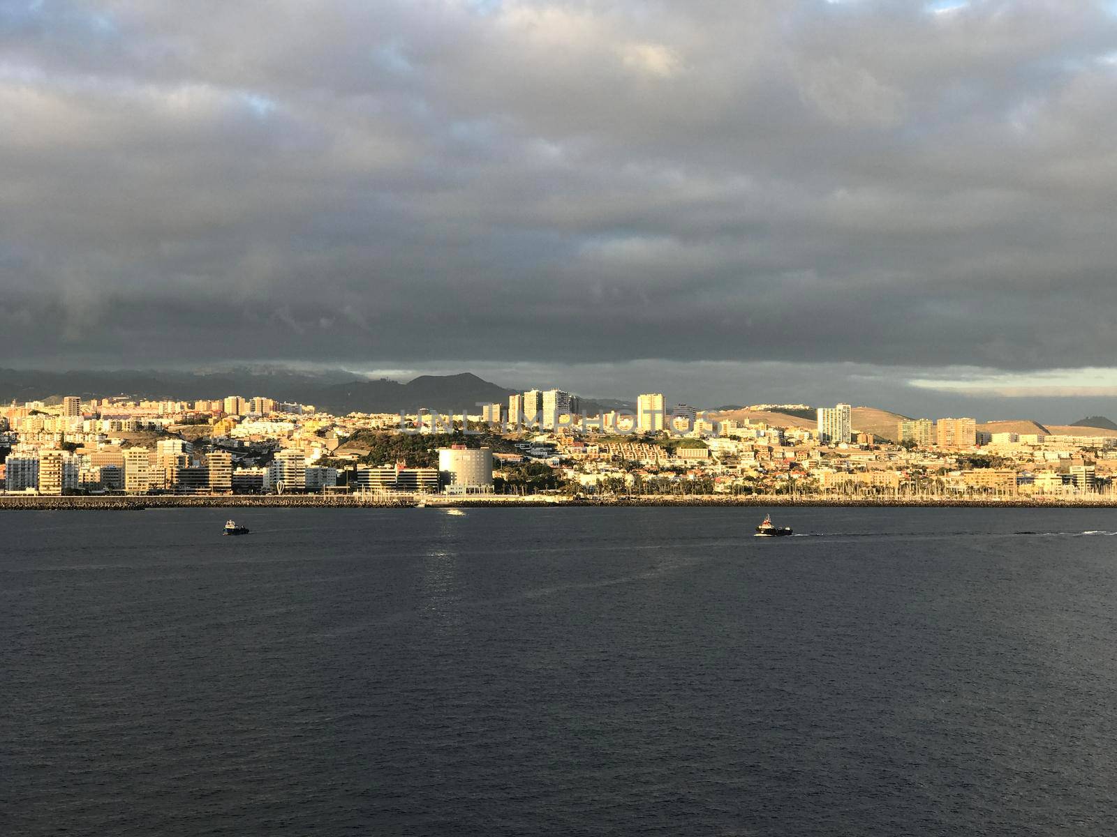 Skyline from Las Palmas Gran Canaria Canary islands