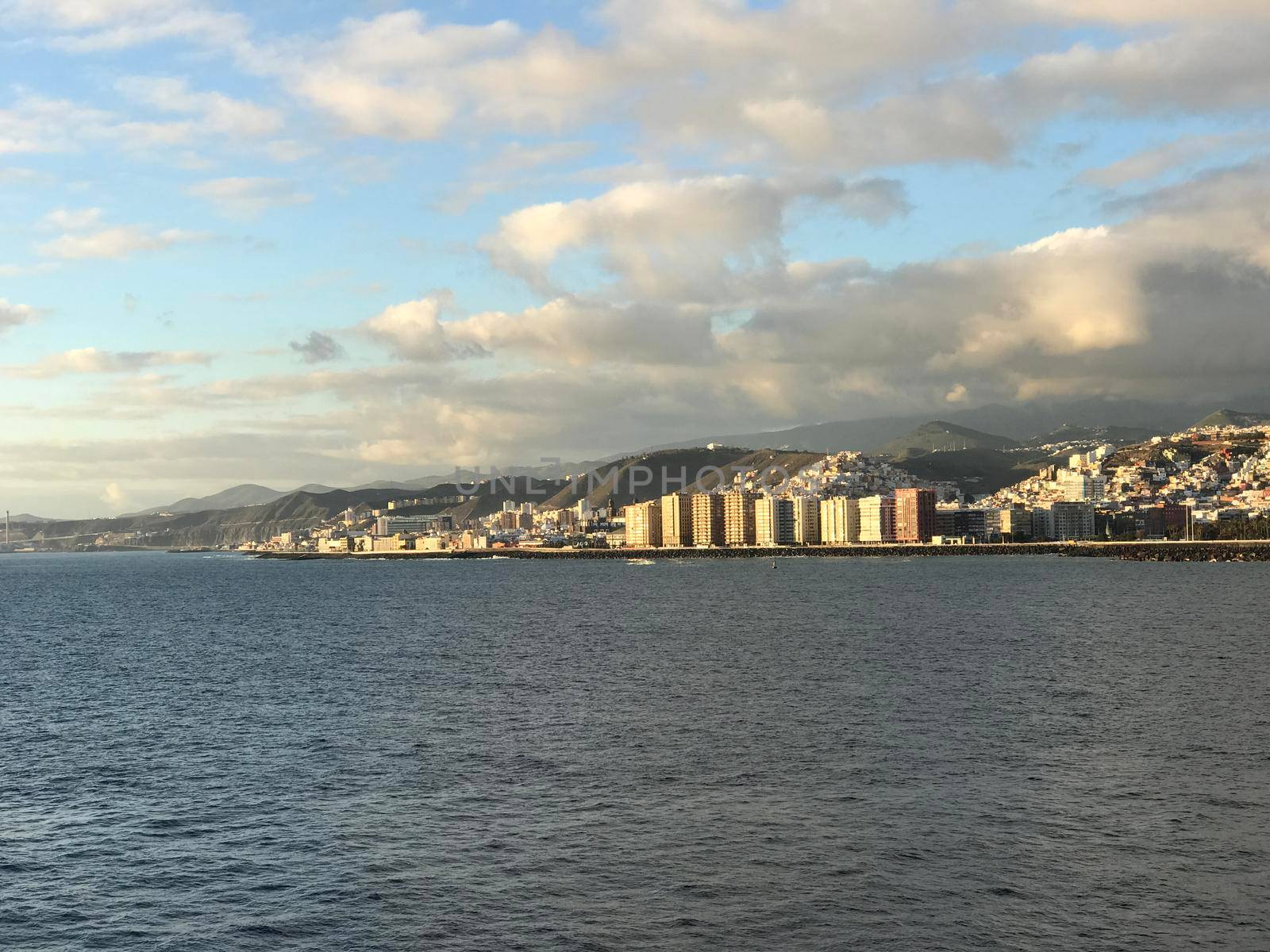 Skyline from Las Palmas Gran Canaria Canary islands