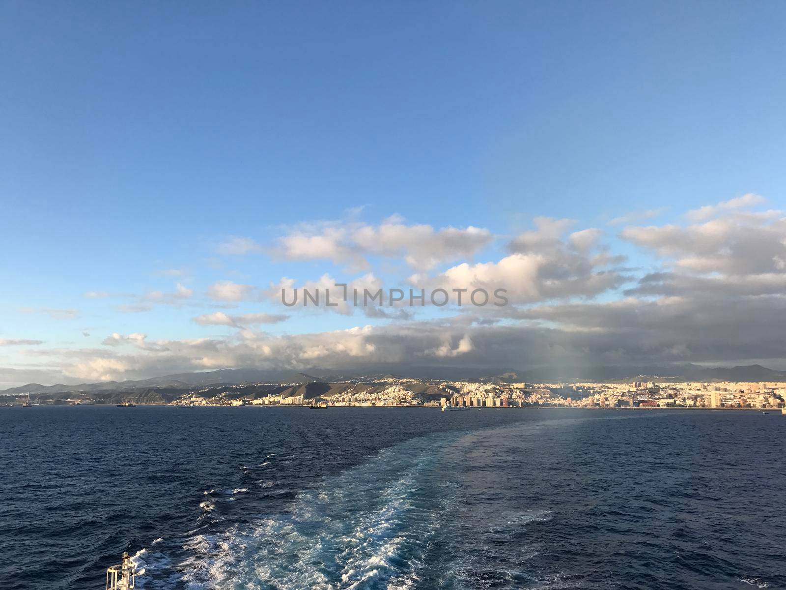 Ferry leaving Las Palmas by traveltelly