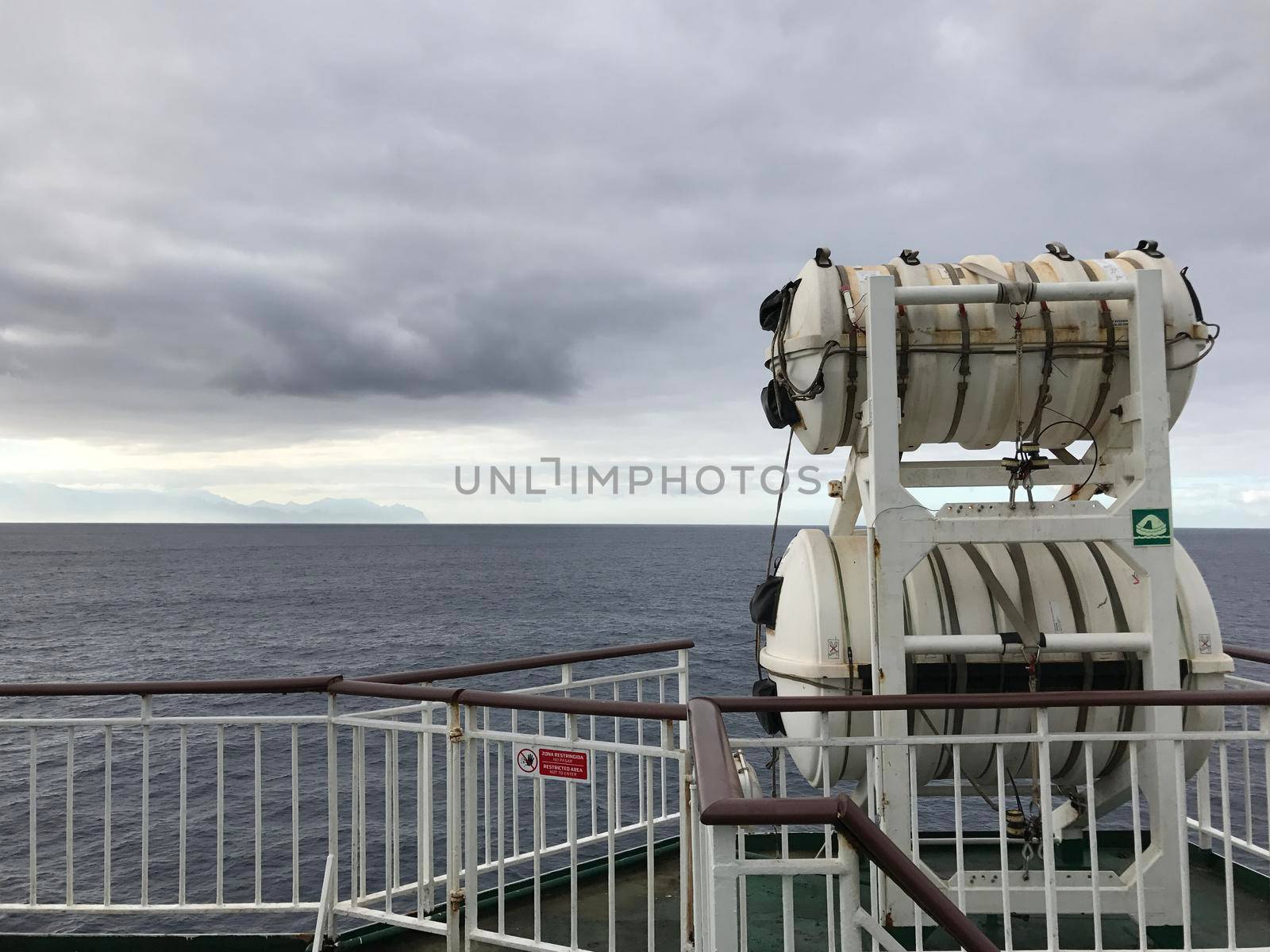 Rescue object on a ferry at sea