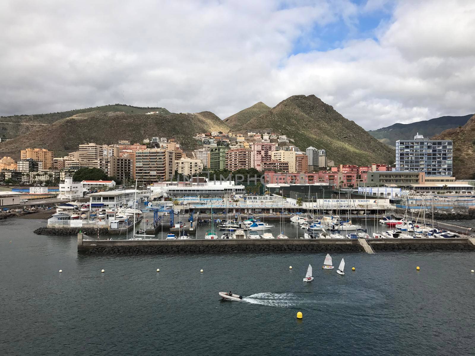 Santa Cruz harbour on Tenerife Canary Islands