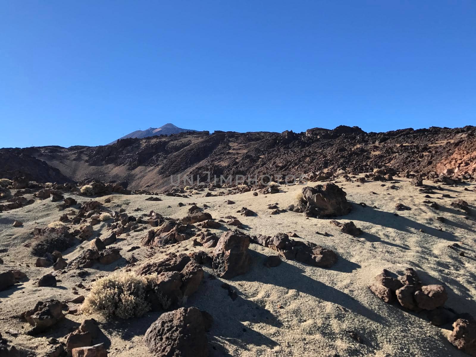 Landscape around Mount Teide a volcano on Tenerife in the Canary Islands