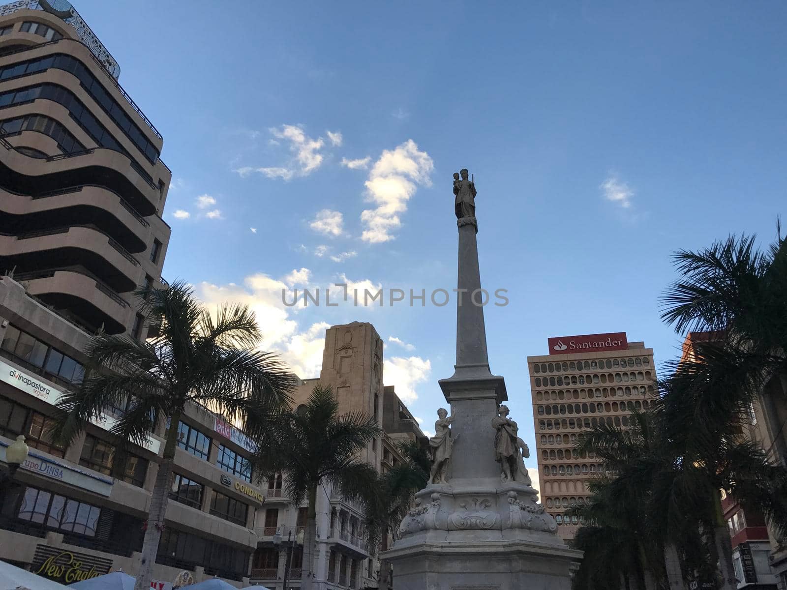 Statue at Plaza de la Candelaria in Santa Cruz de Tenerife