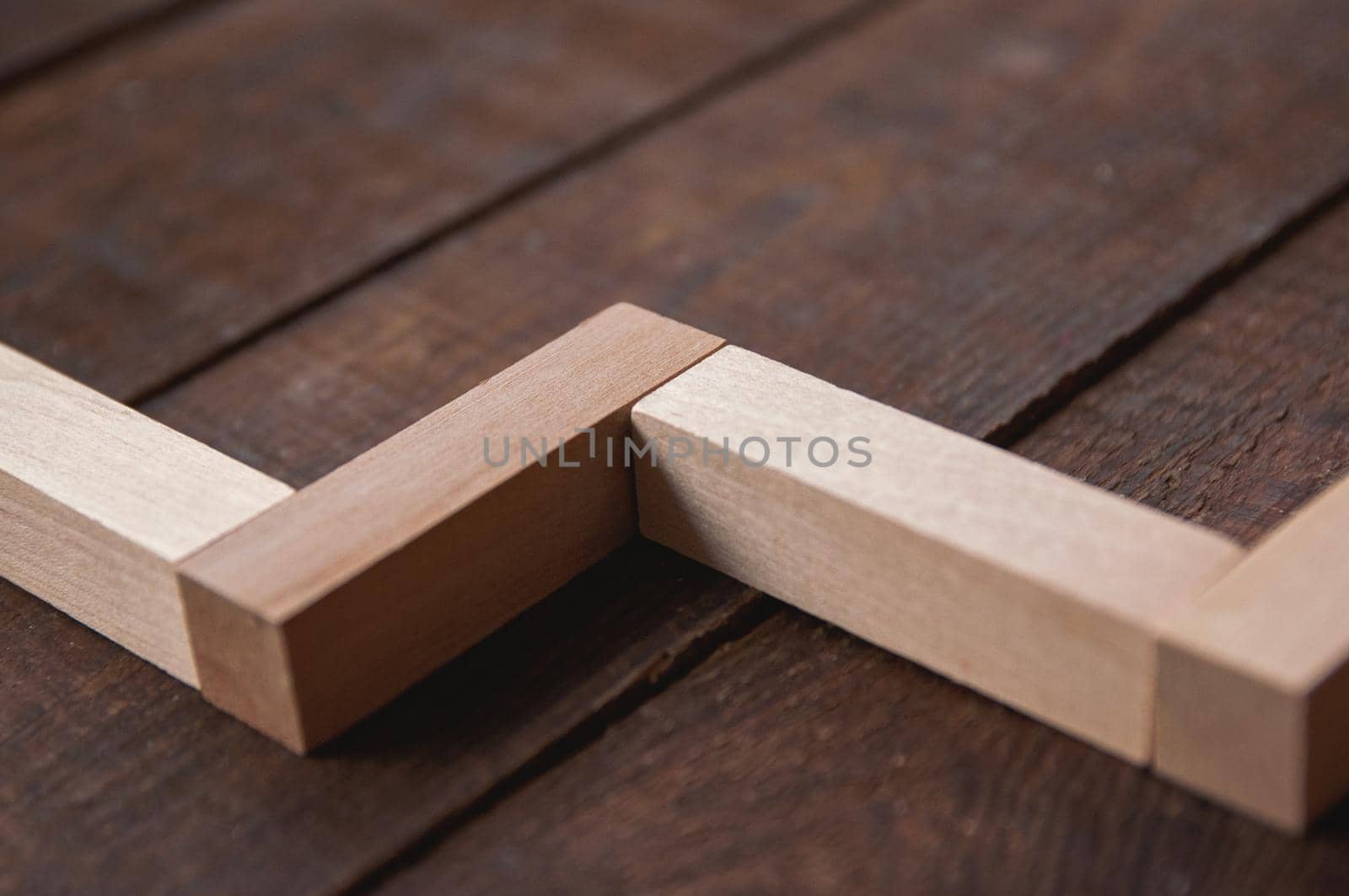 background wooden brown there are laid out wooden rectangles by ozornina