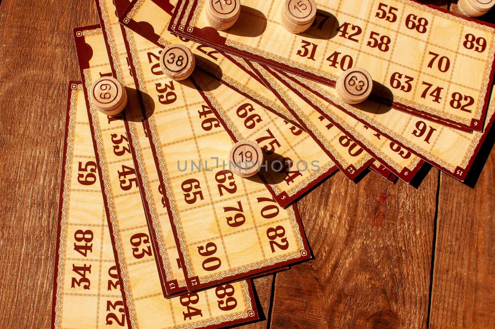 family vintage interesting lotto bingo game