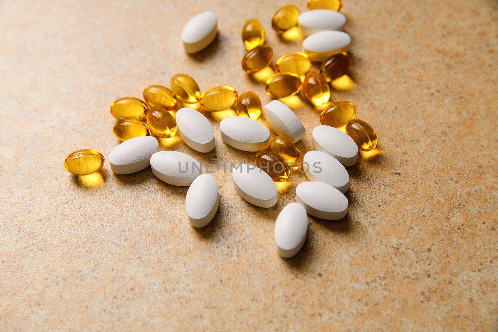 Vitamin D and fish oil capsules  by ozornina