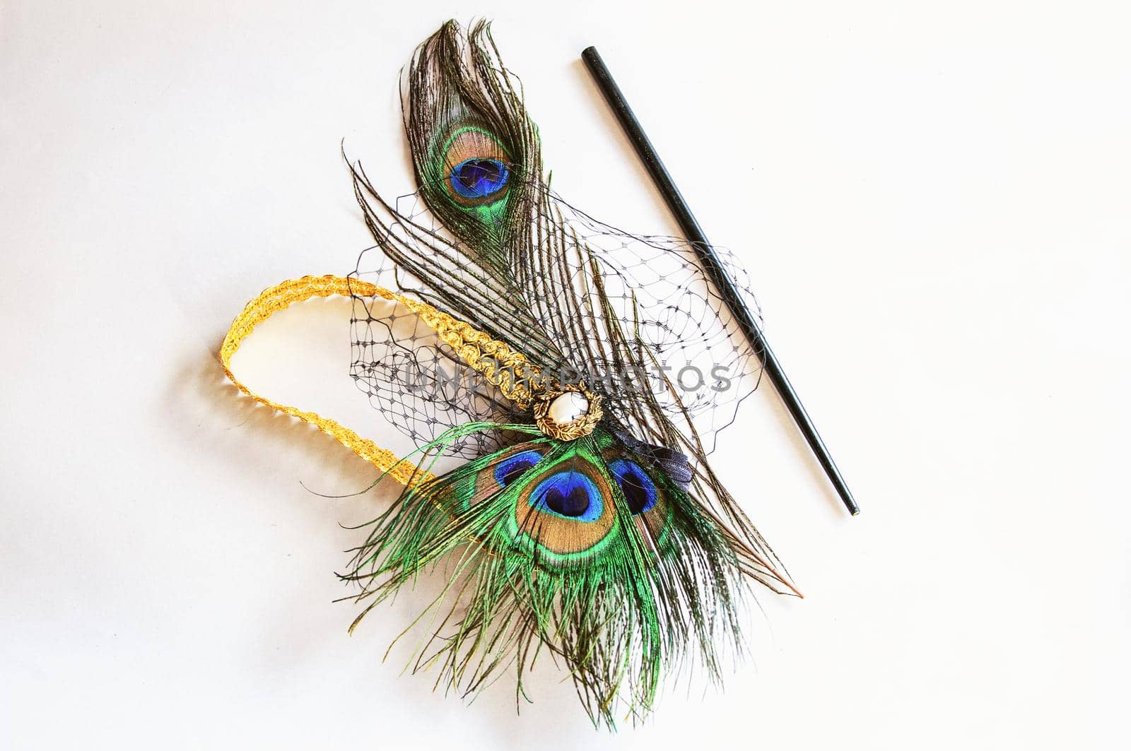 Fashion hair jewelry headpiece great gatsby for women - 1930s  and cigarette holder lady 