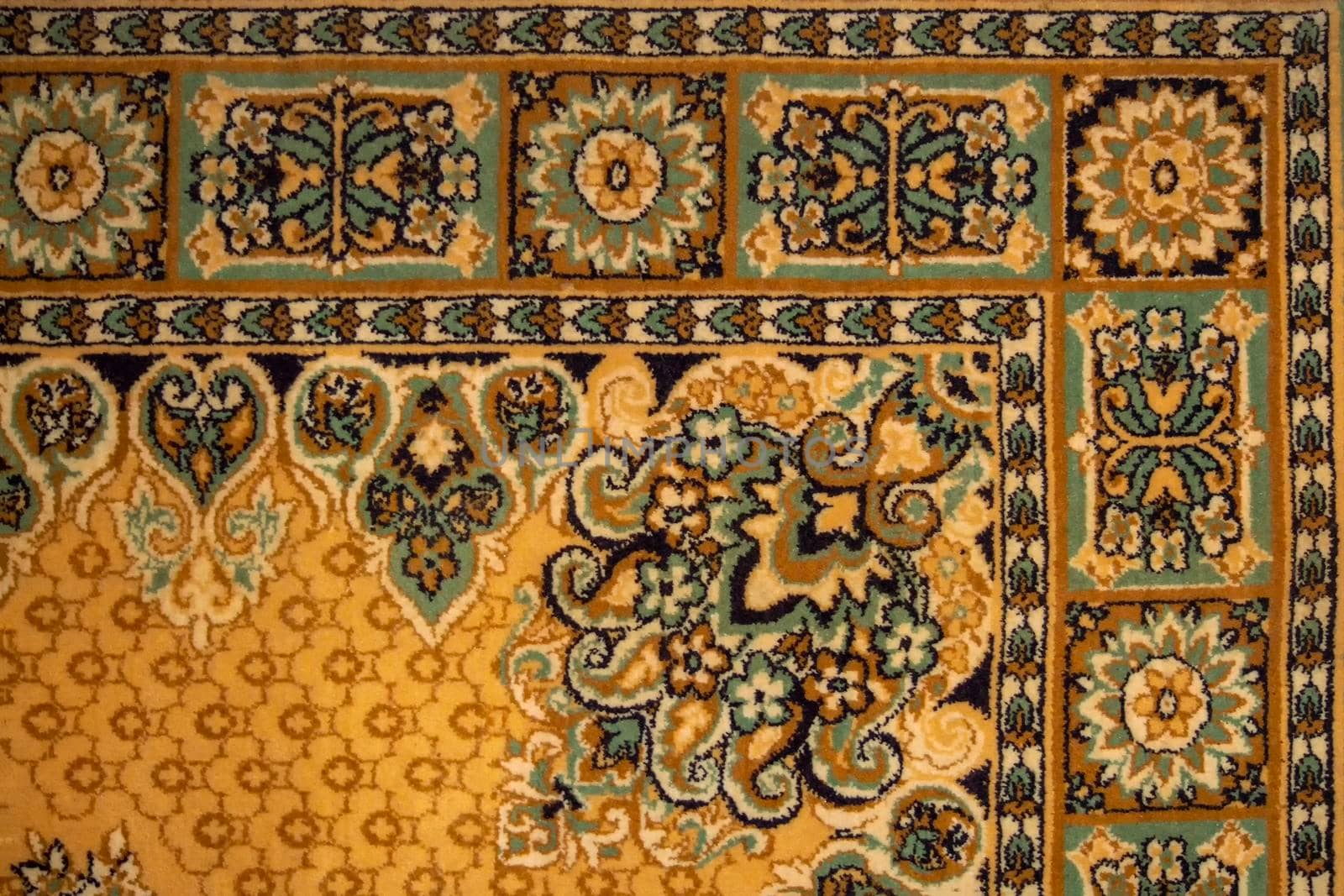 View from the front. Brown with yellow.