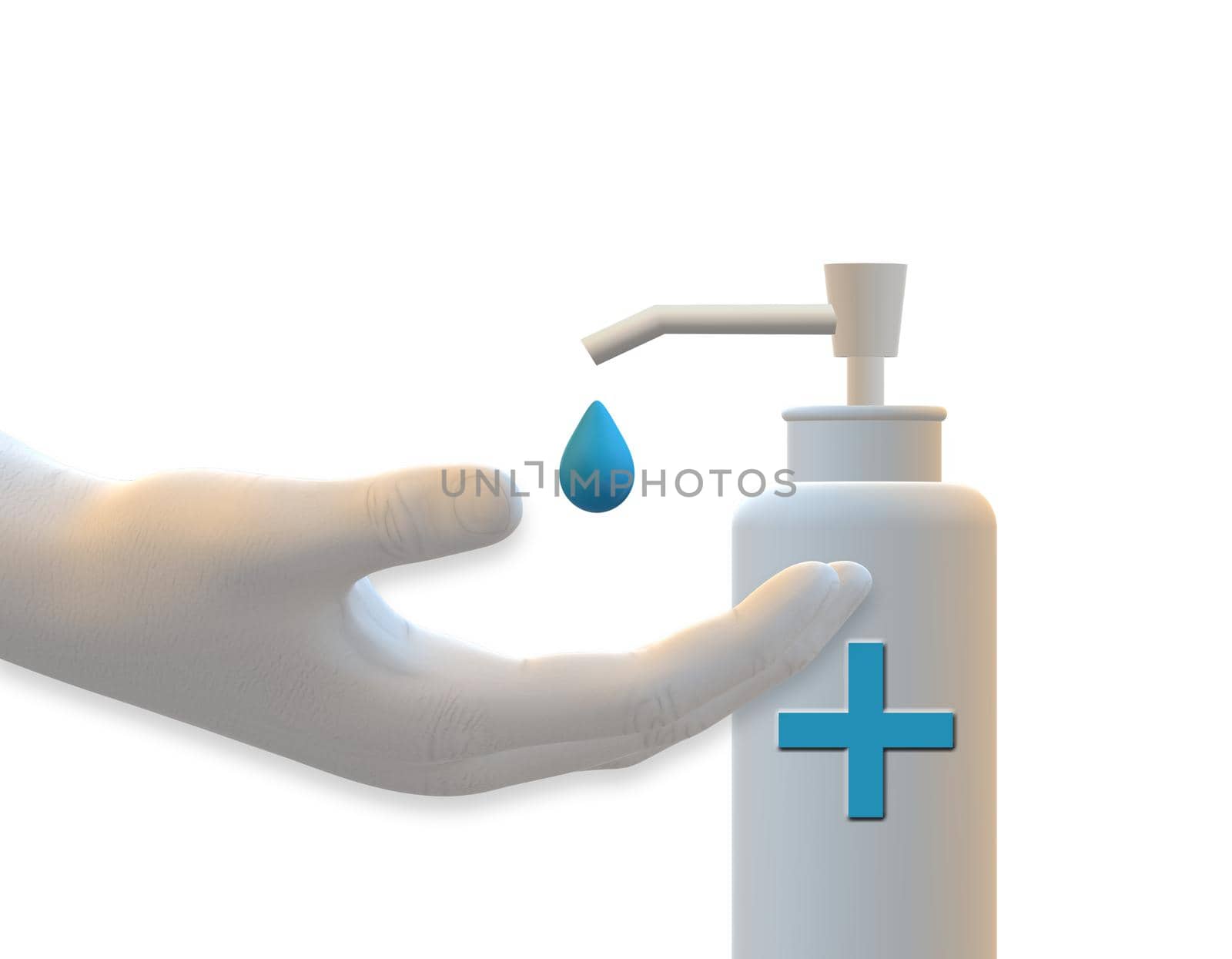 Hand using hand sanitize by NelliPolk