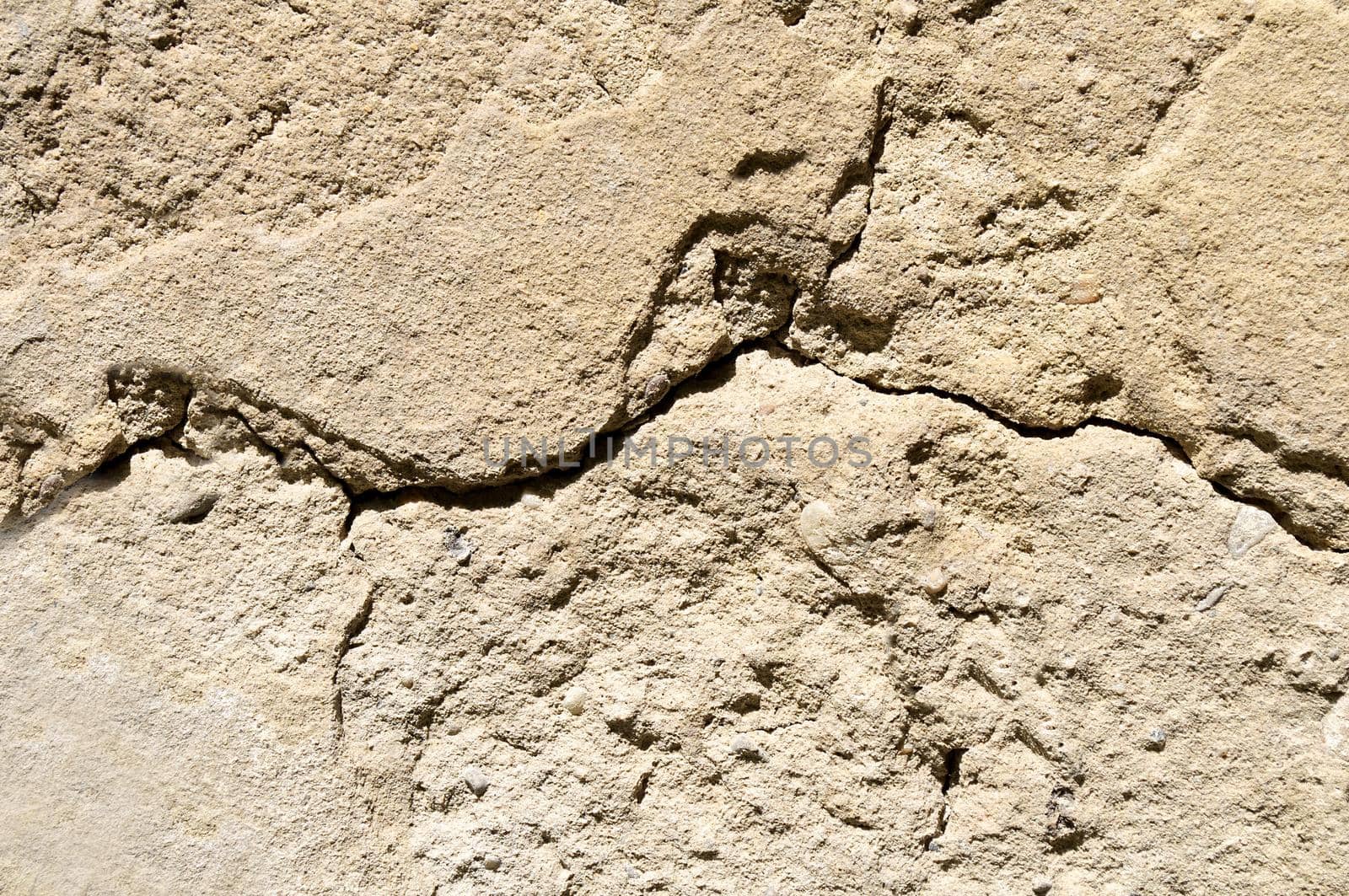 Textured rough and cracked surface close-up.Texture or background