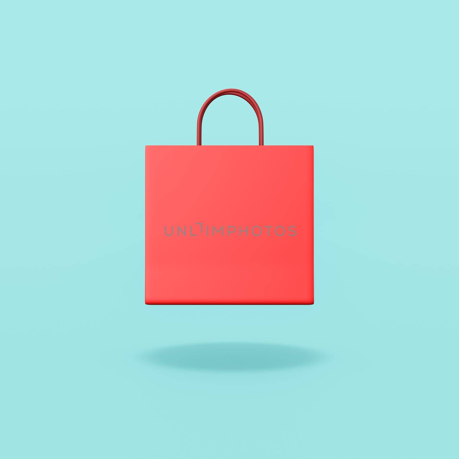 Shopping Bag on Blue Background by make
