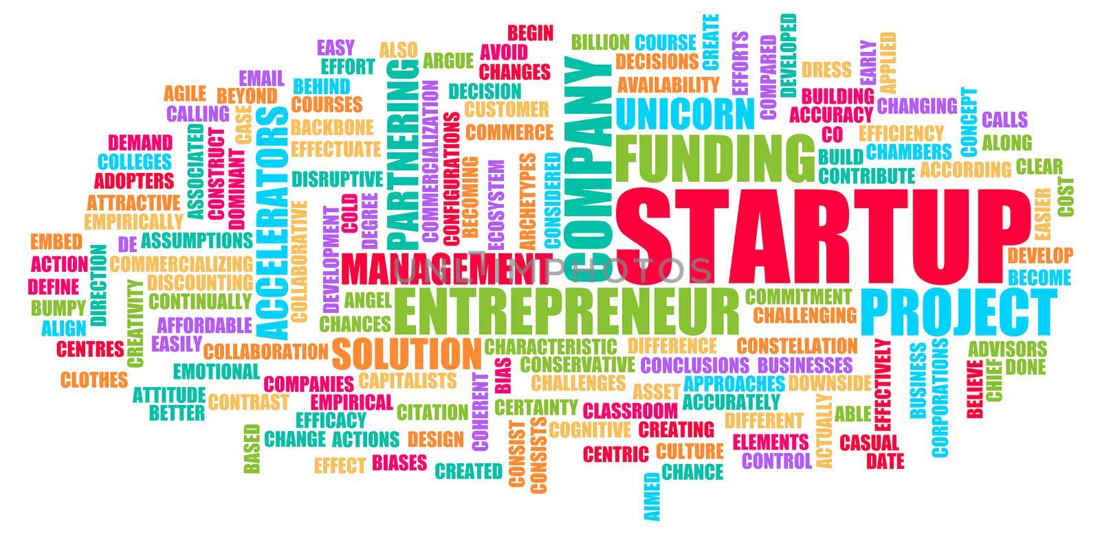 Startup as a Creative Business Concept Abstract