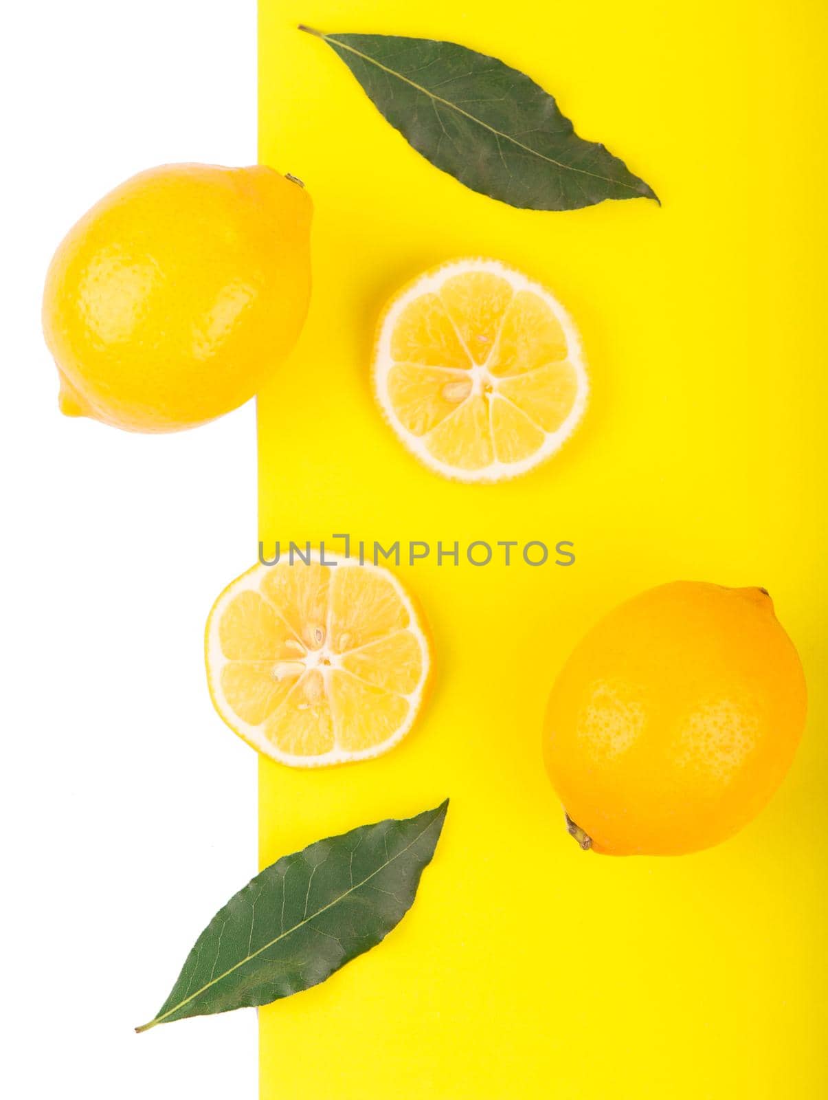 Creative layout made of lemon. Flat lay. by aprilphoto