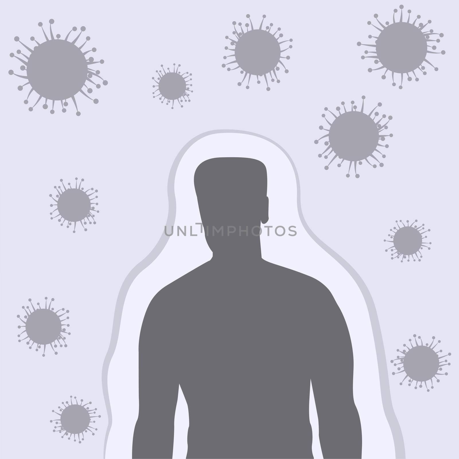 Immune system protection from viruses vector illustration