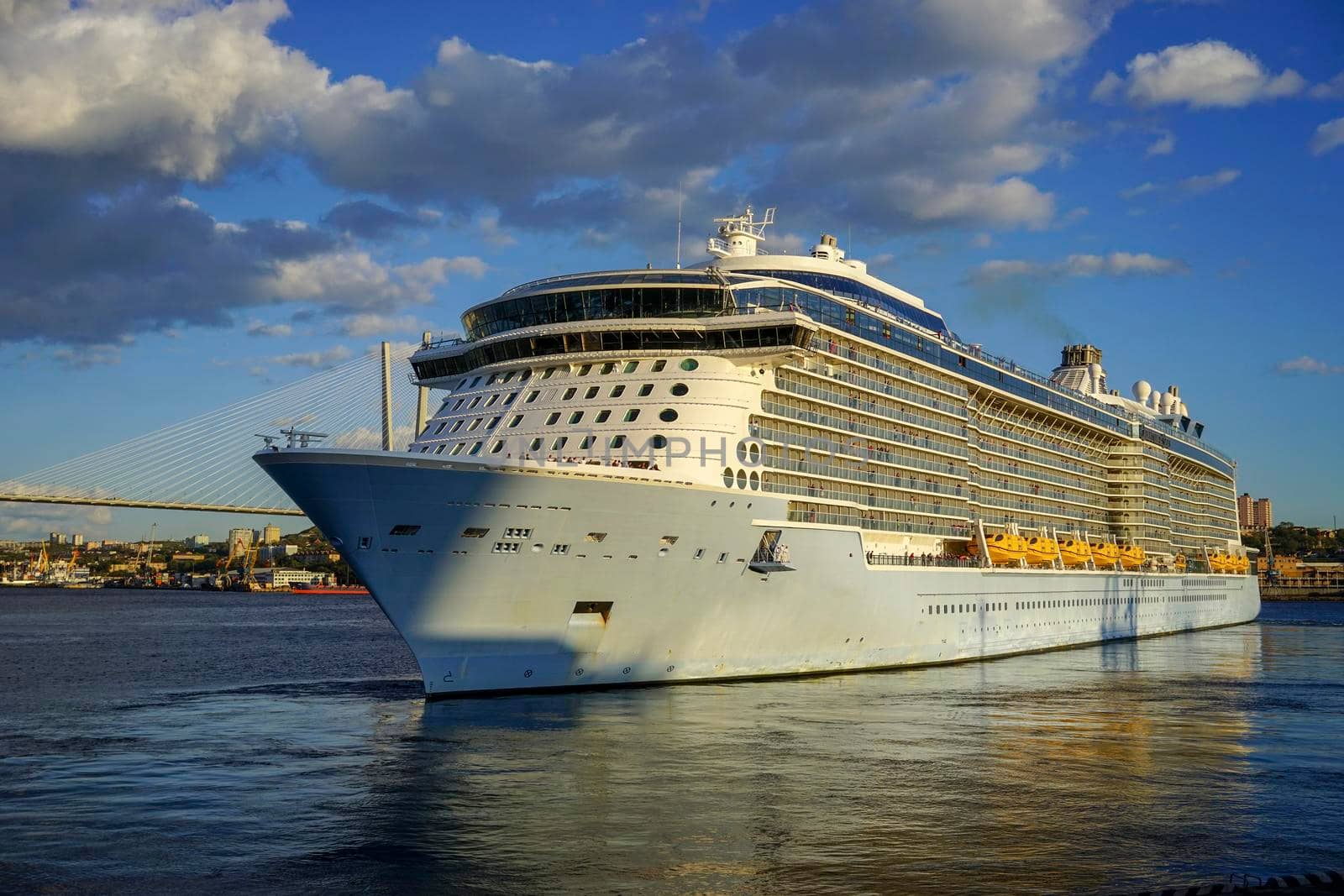 Cruise ship in the background of Vladivostok, Russia by Vvicca