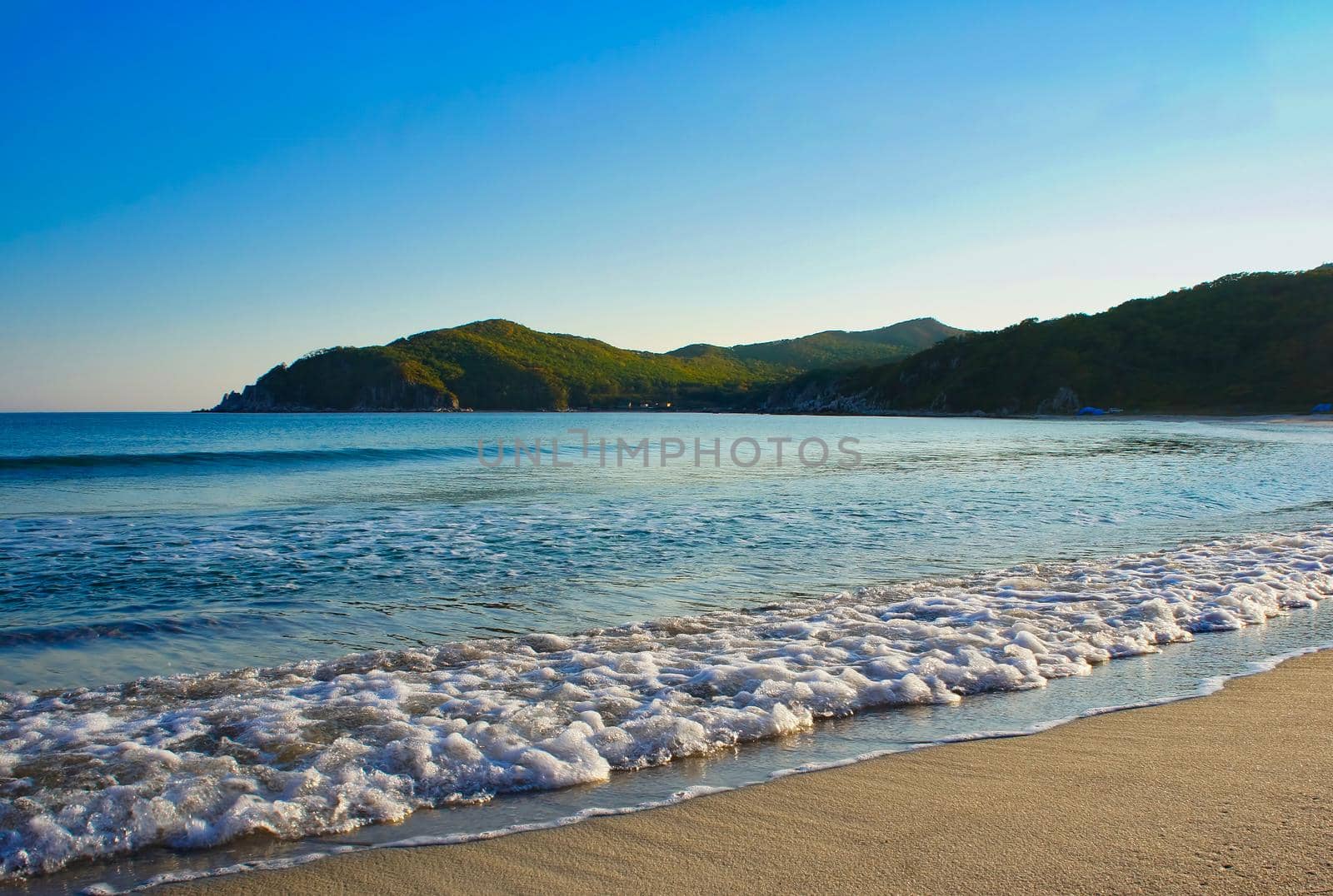 seascape overlooking the coastline of the sea of Japan