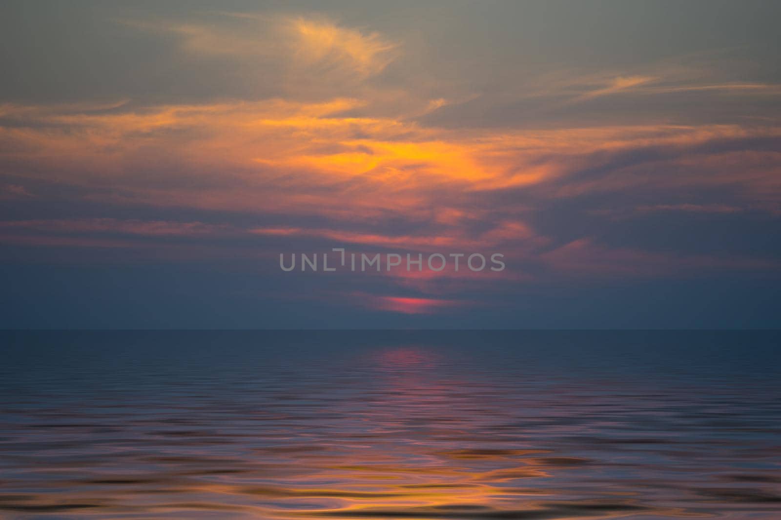 seascape with dramatic sunset over the sea. For design and networking