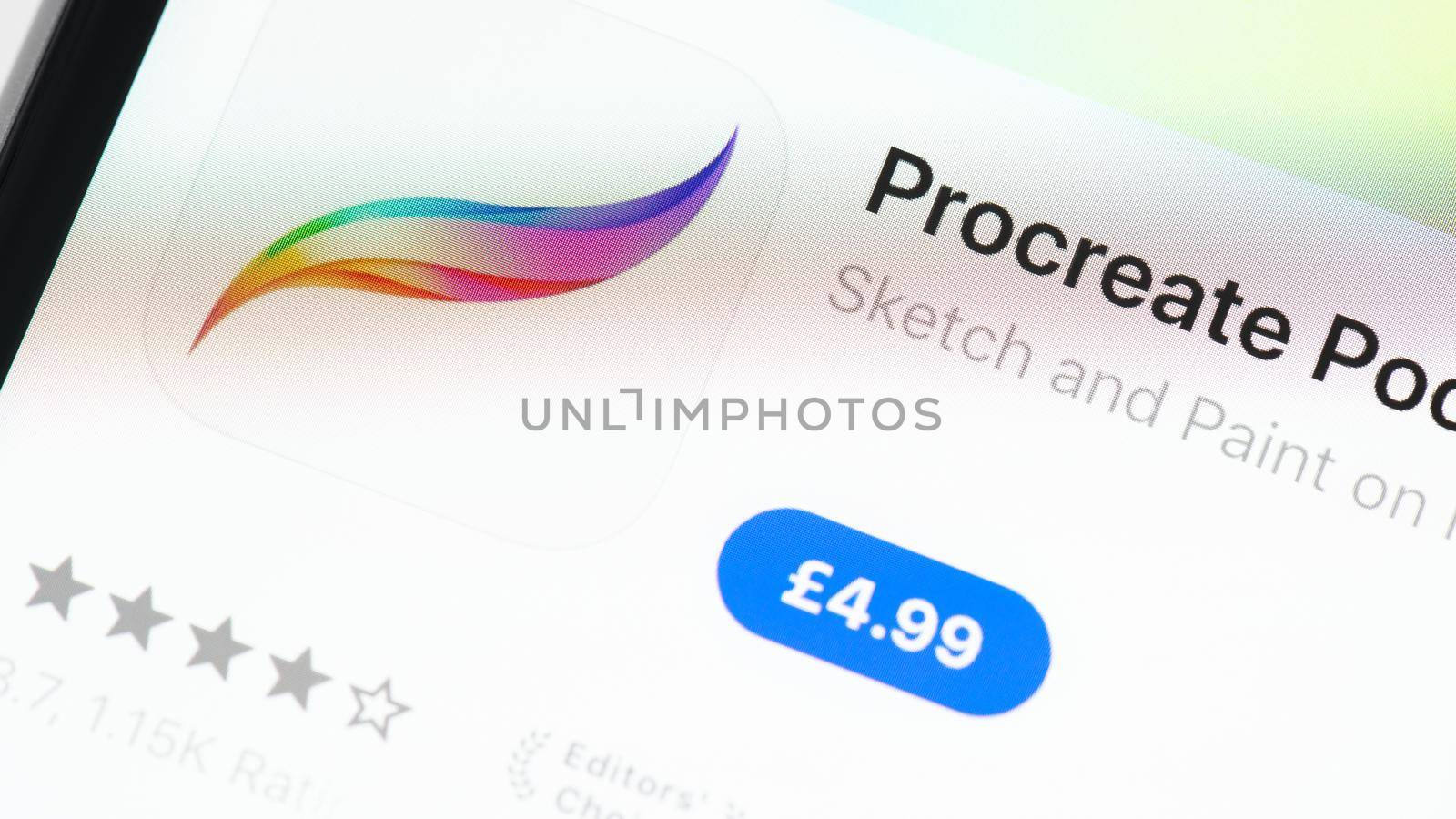 Procreate Pocket in the App Store on Apple iPhone screen by dutourdumonde