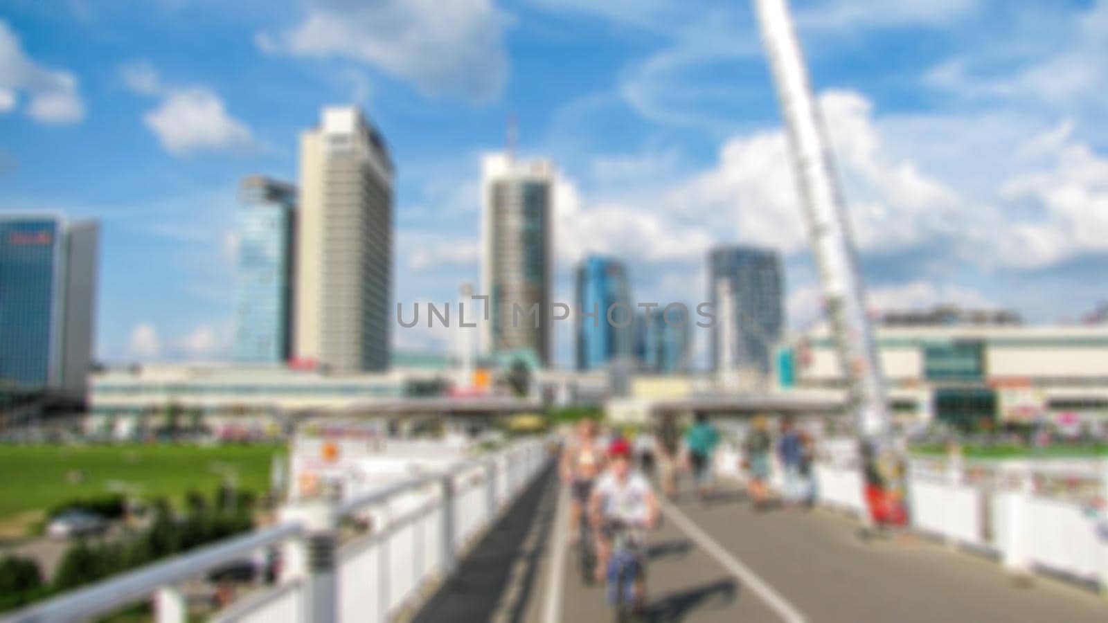 Urban streetscape. Theme of street photography, tourism and travel creative abstract background with blur and bokeh effect