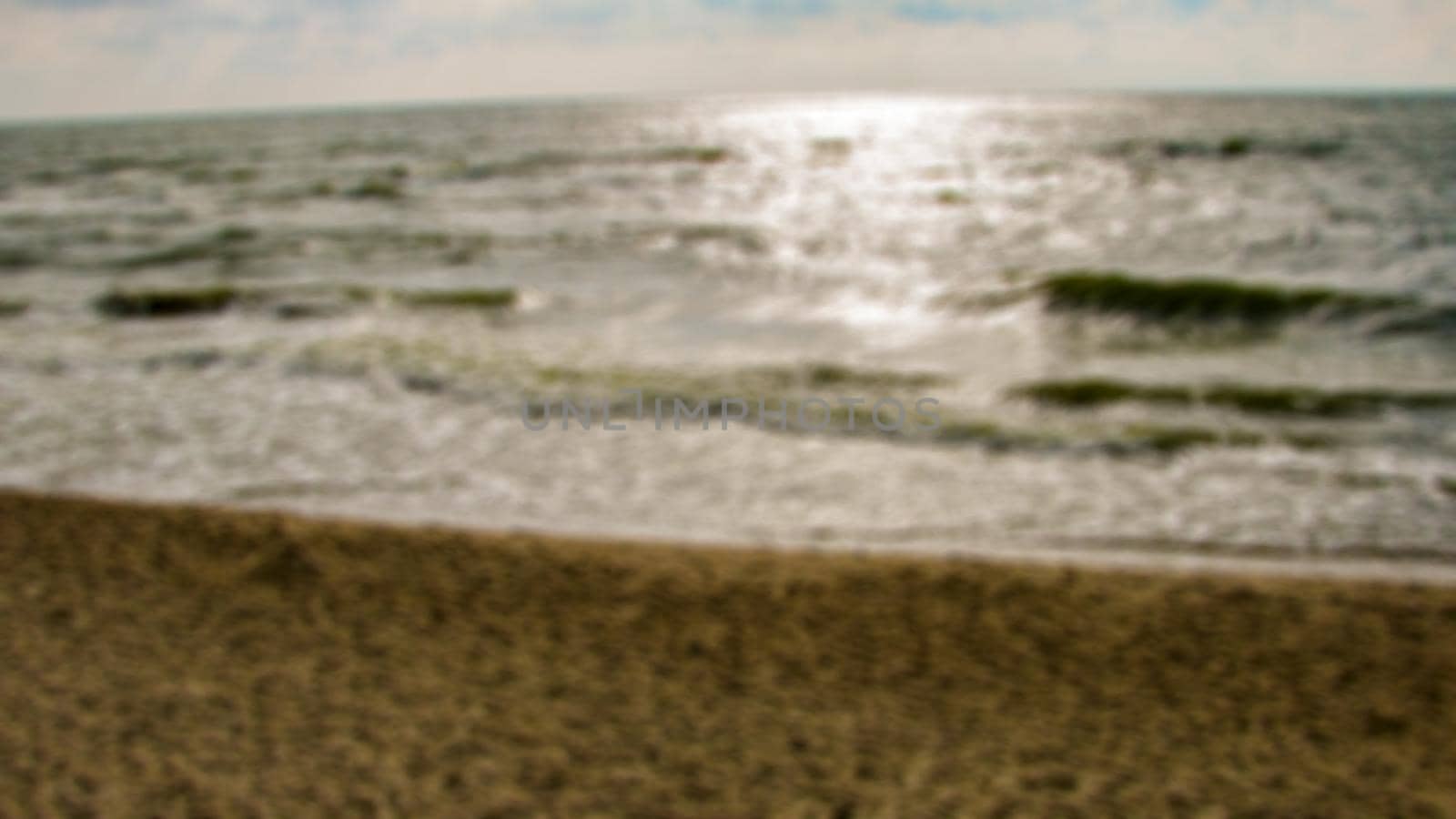 Abstract blur sea landscape. Creative idea for background, screensaver or panel. Can be used for decoration purposes.