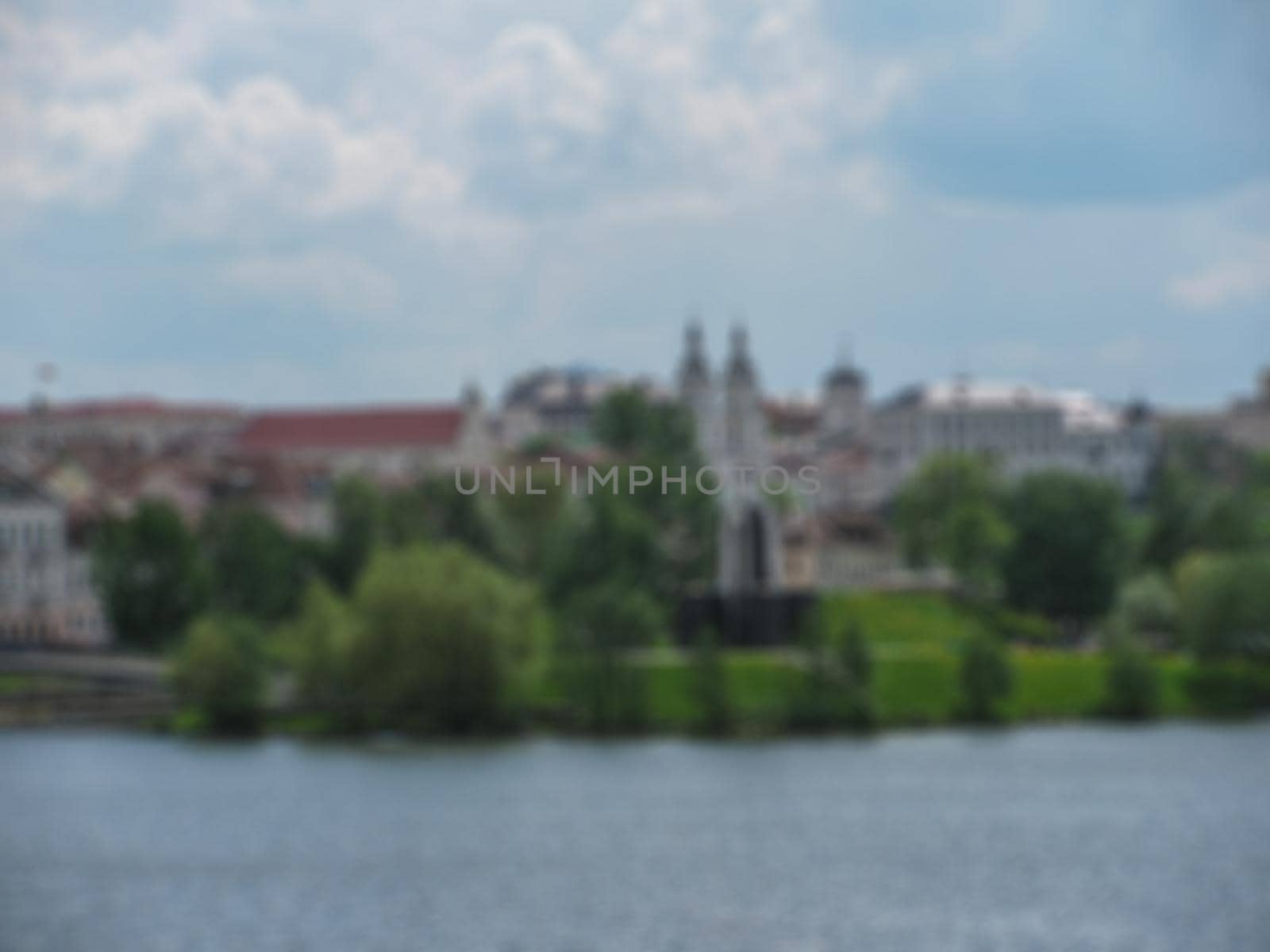 Urban landscape. Creative tourism theme with blur and bokeh for themed posters, banners and screensavers

