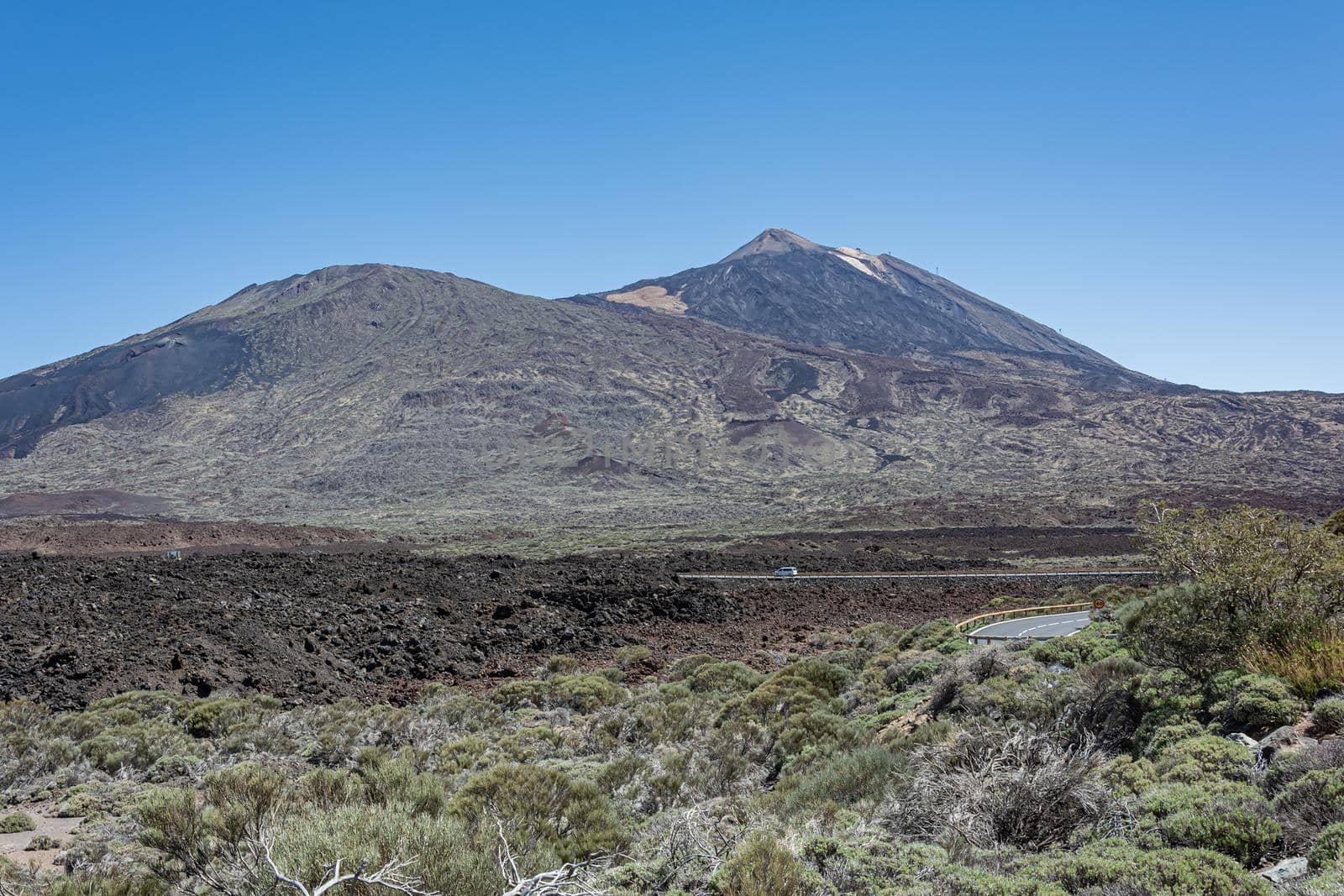 Mountain landscape. Foothills of the Teide volcano (Tenerife, Spain)