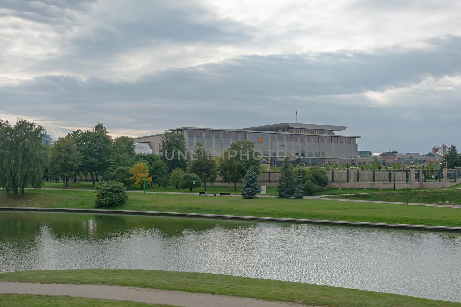 Minsk, Belarus - 09/13/2019: the Palace of the President. Stock photo.