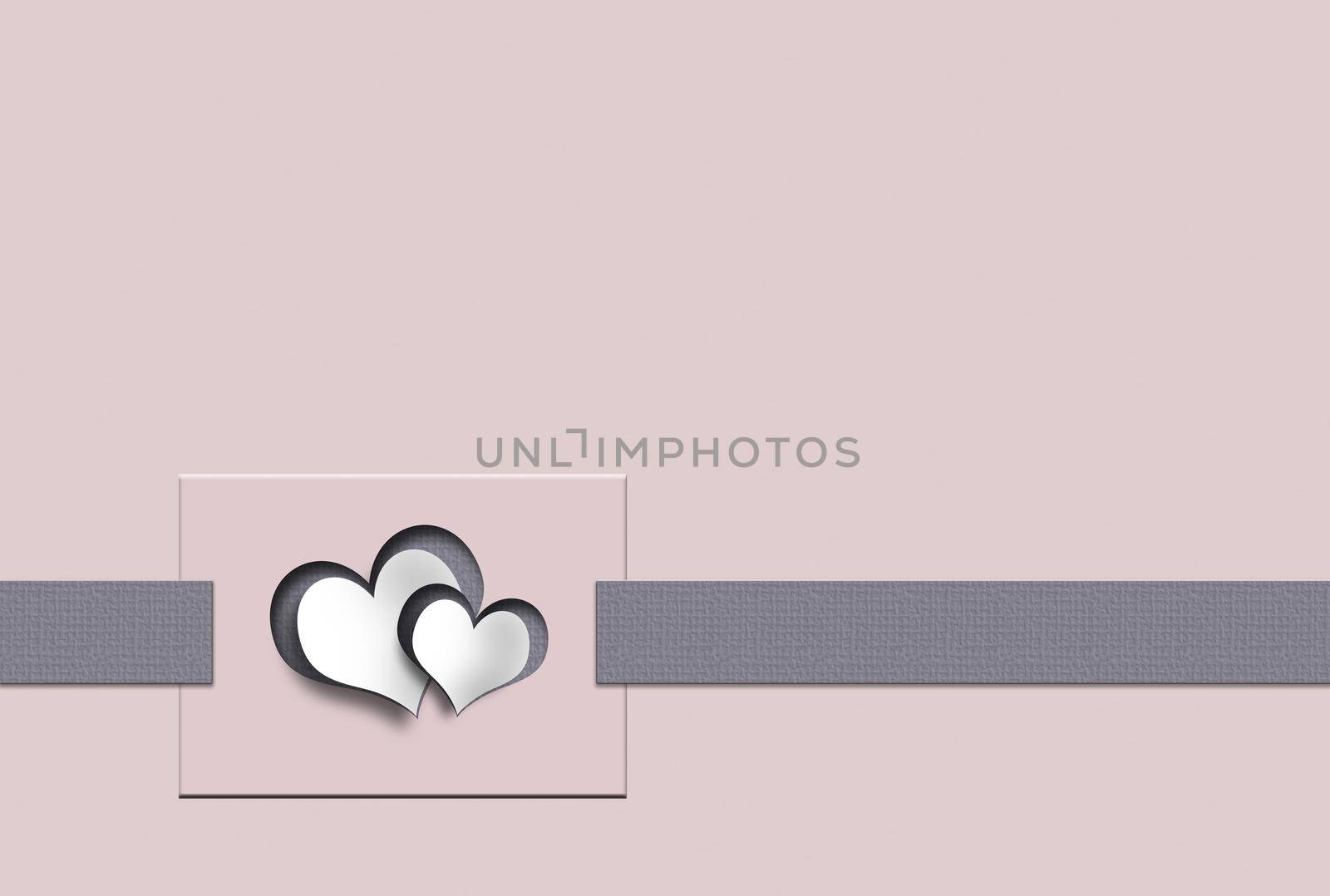 elegant minimalist love card by NelliPolk