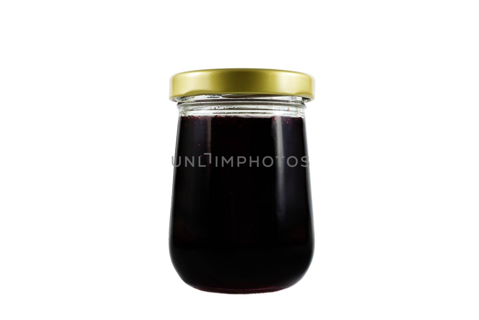 Grape jam isolated on white background.