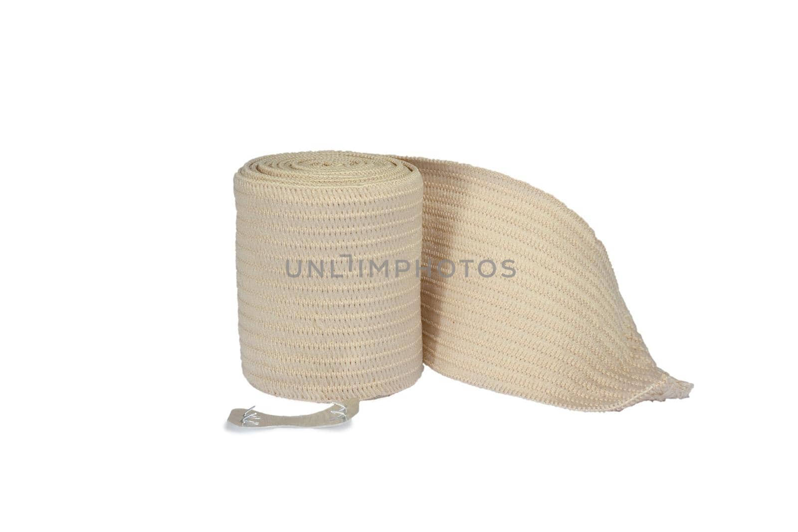 Medical bandage roll isolated. Studio shot isolated.