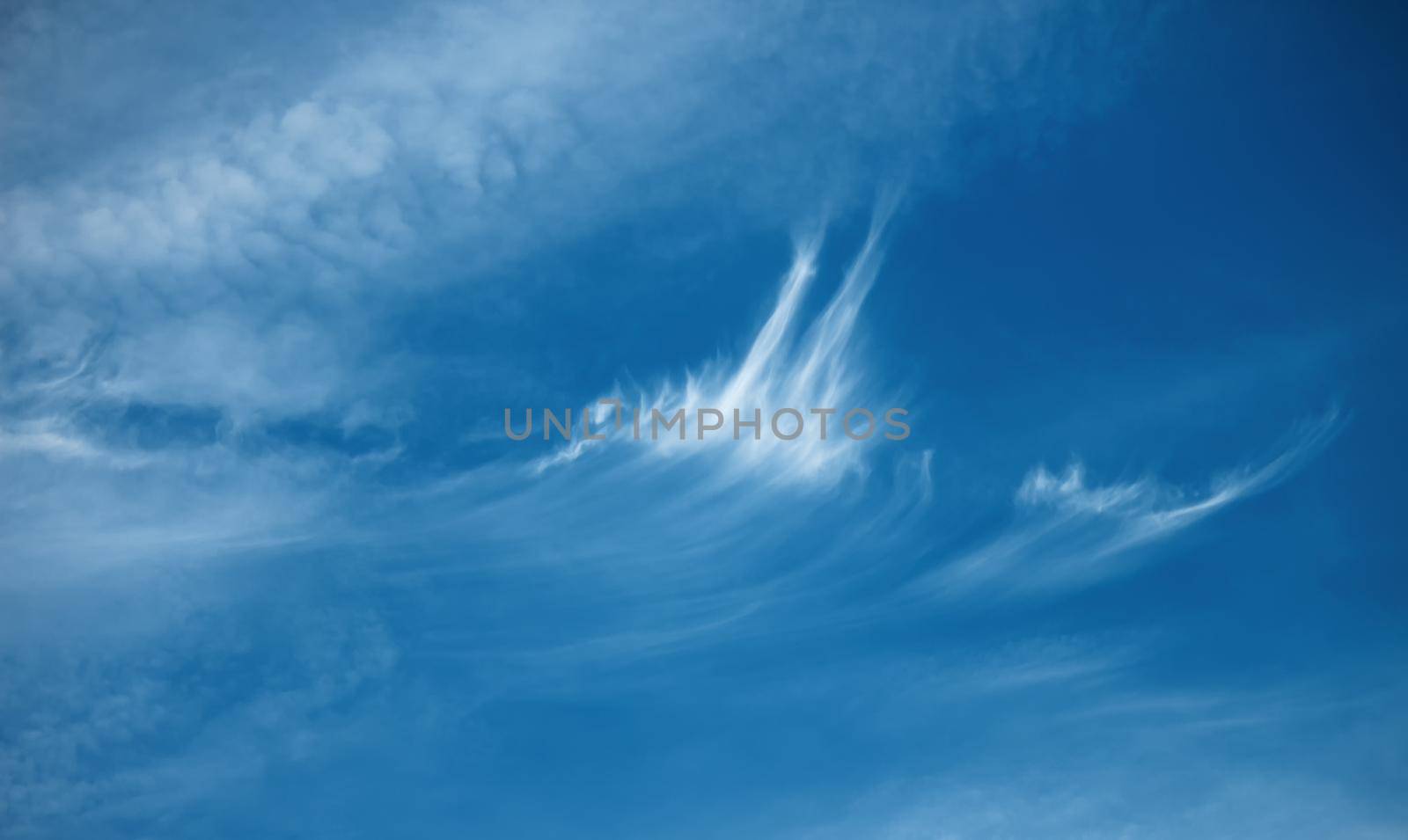 blue sky background with white clouds. Natural composition of nature. by Nickstock