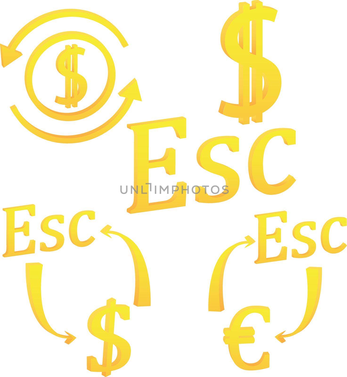 Cape Verde Escudo currency symbol icon vector illustration on a white background