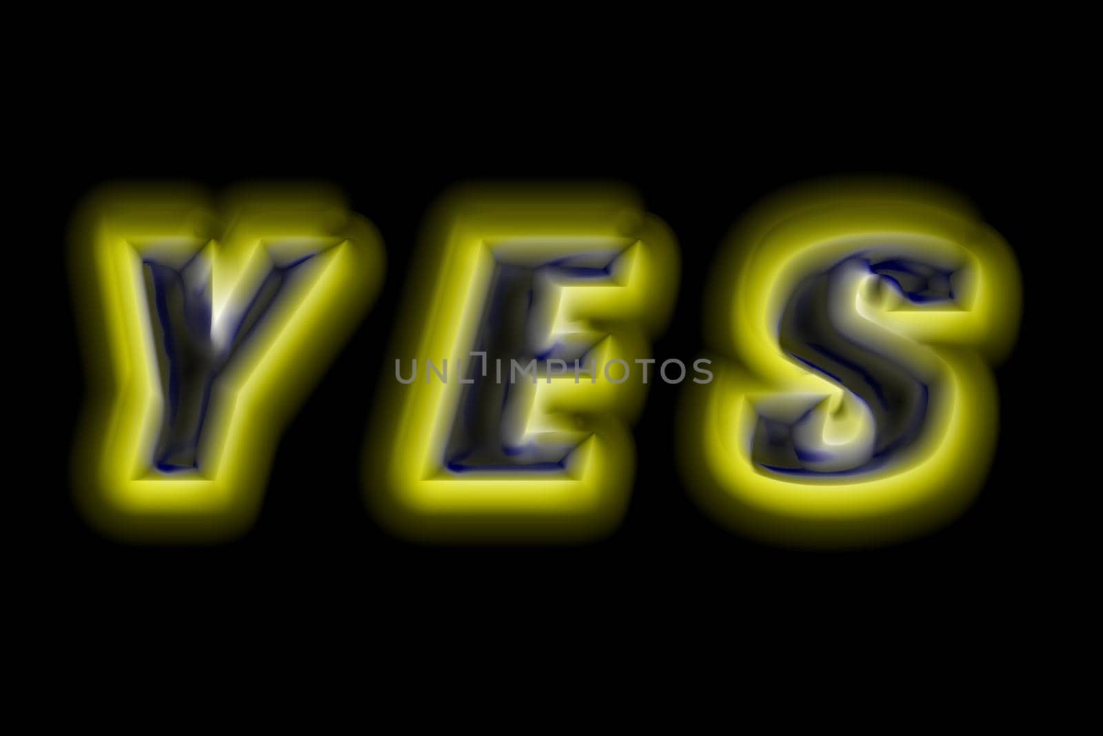 Yellow stroke on. Front view
