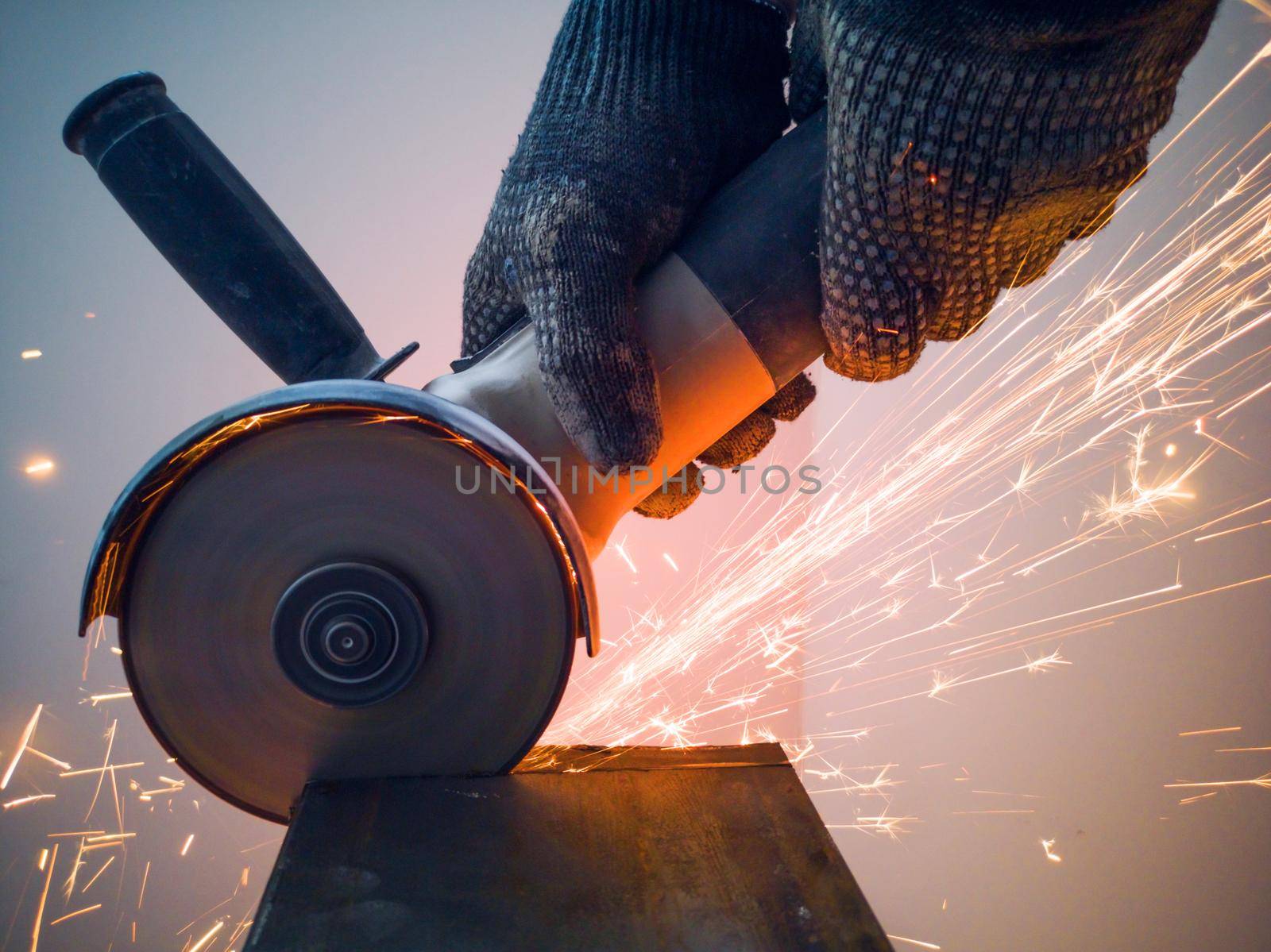 Sawing metal sparks by Yellowj