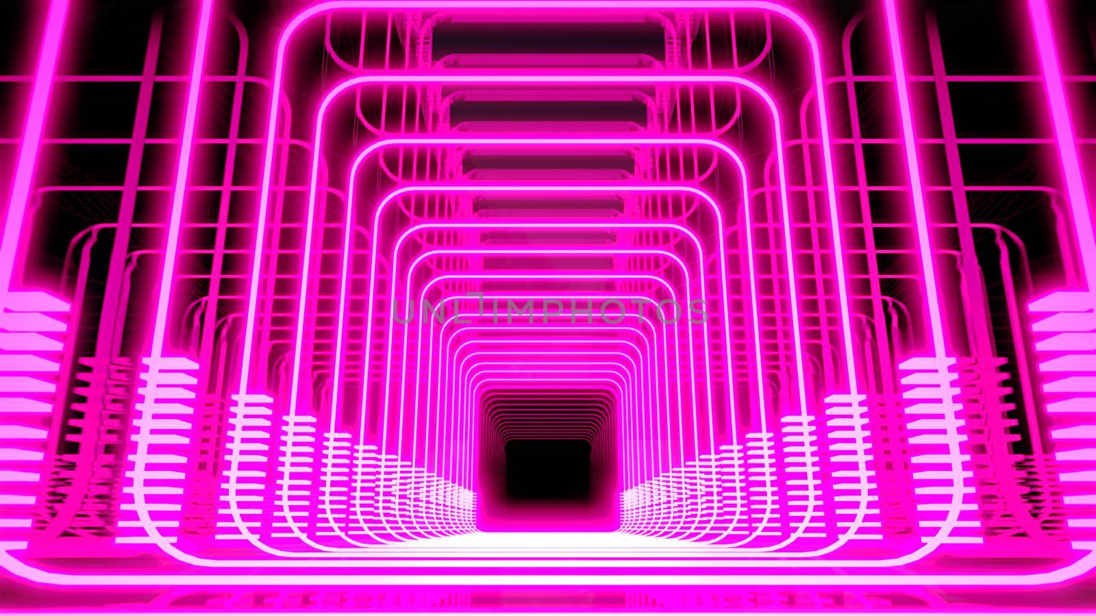 Cyberpunk Light On Tunnel Stage by urzine