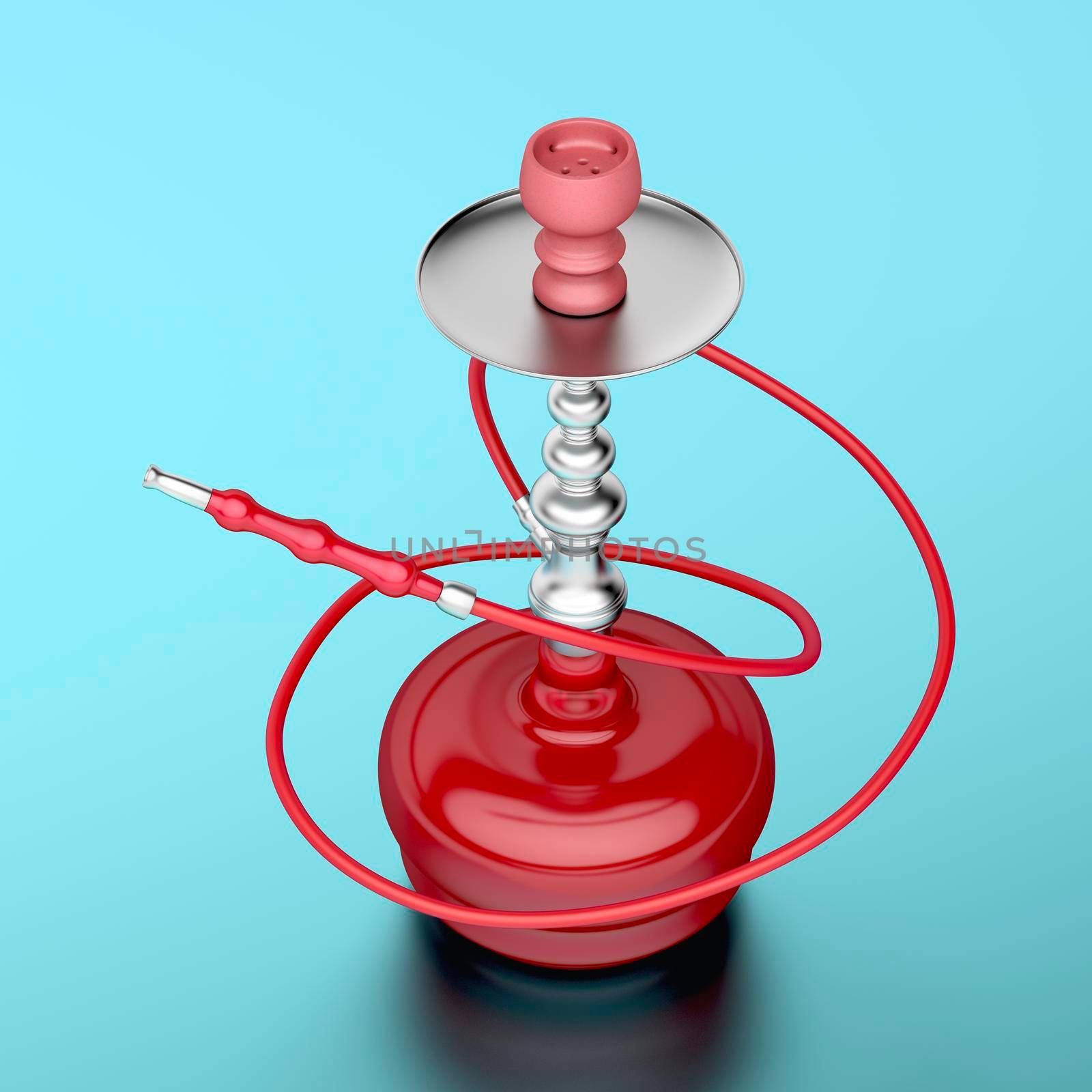 Red colored hookah by magraphics