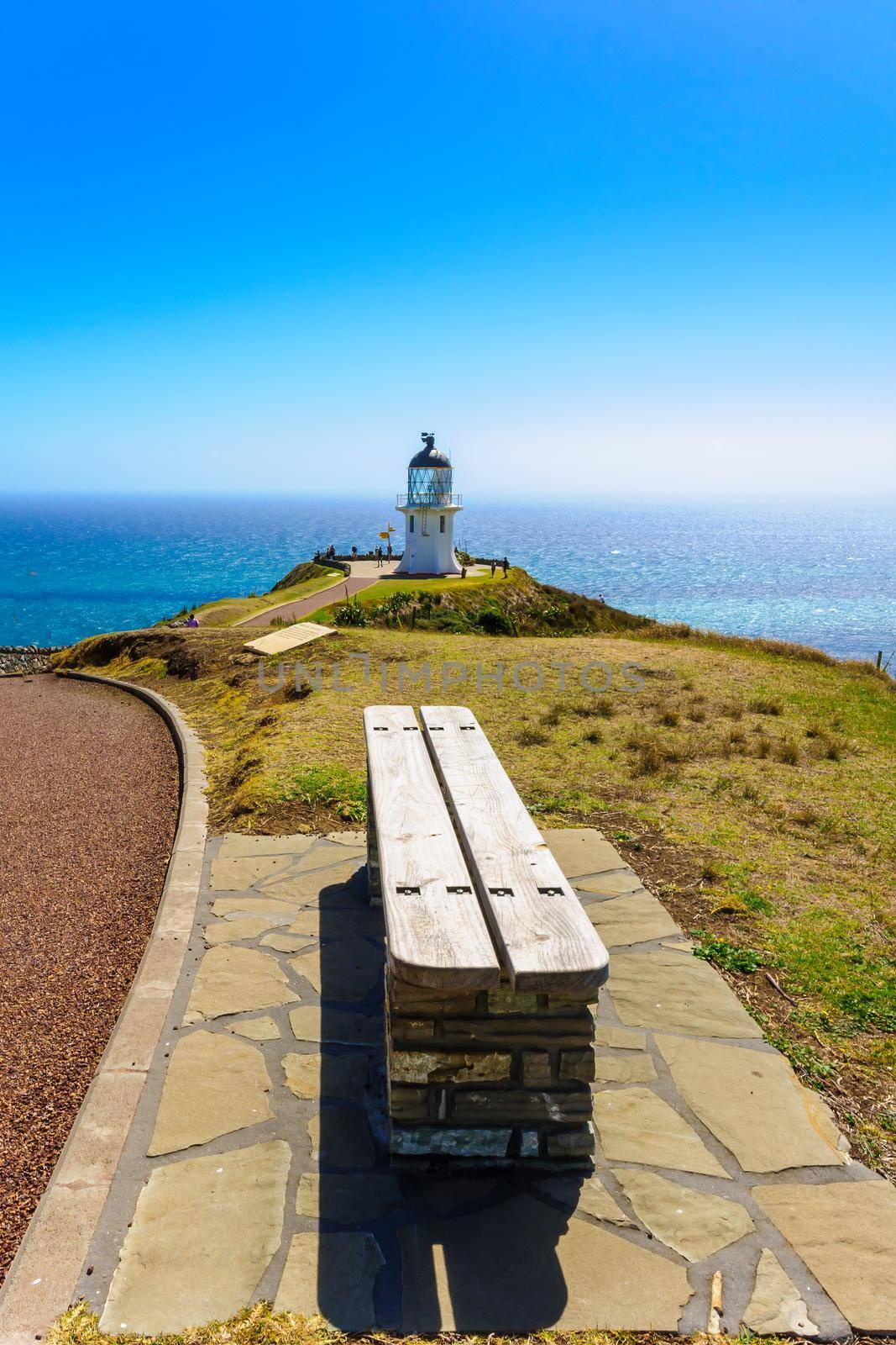 View of the Cape Reinga lighthouse, Northland, North Island, New Zealand