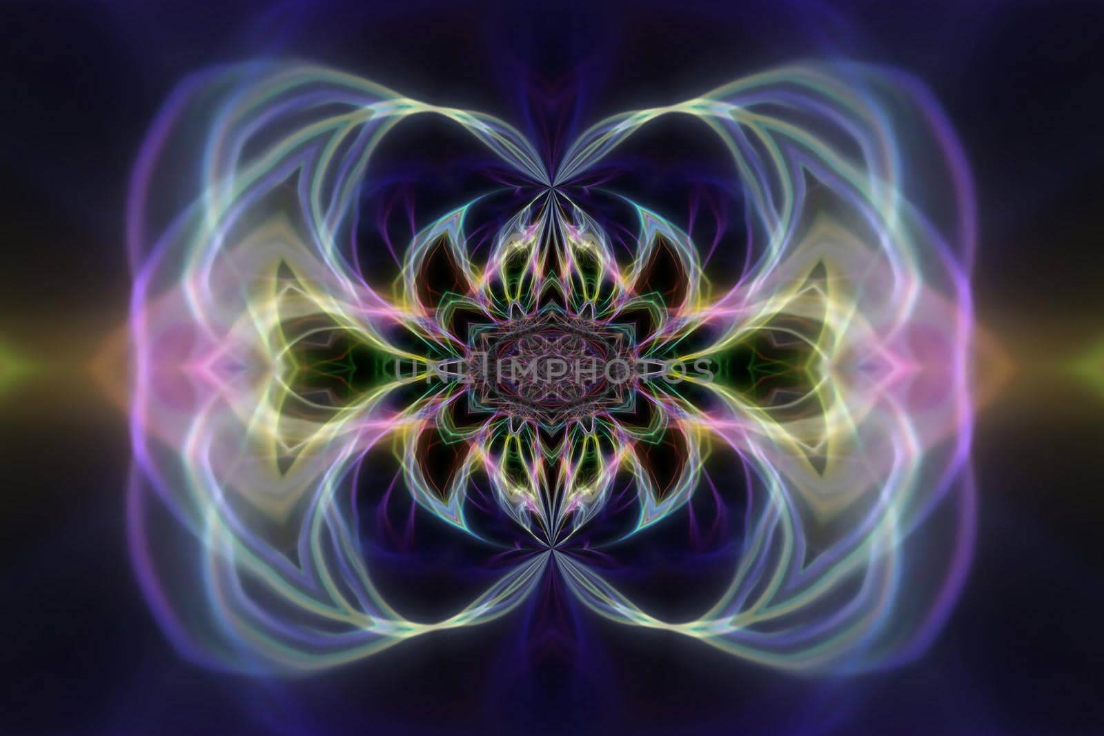 Abstract multicolored fractal neon background.