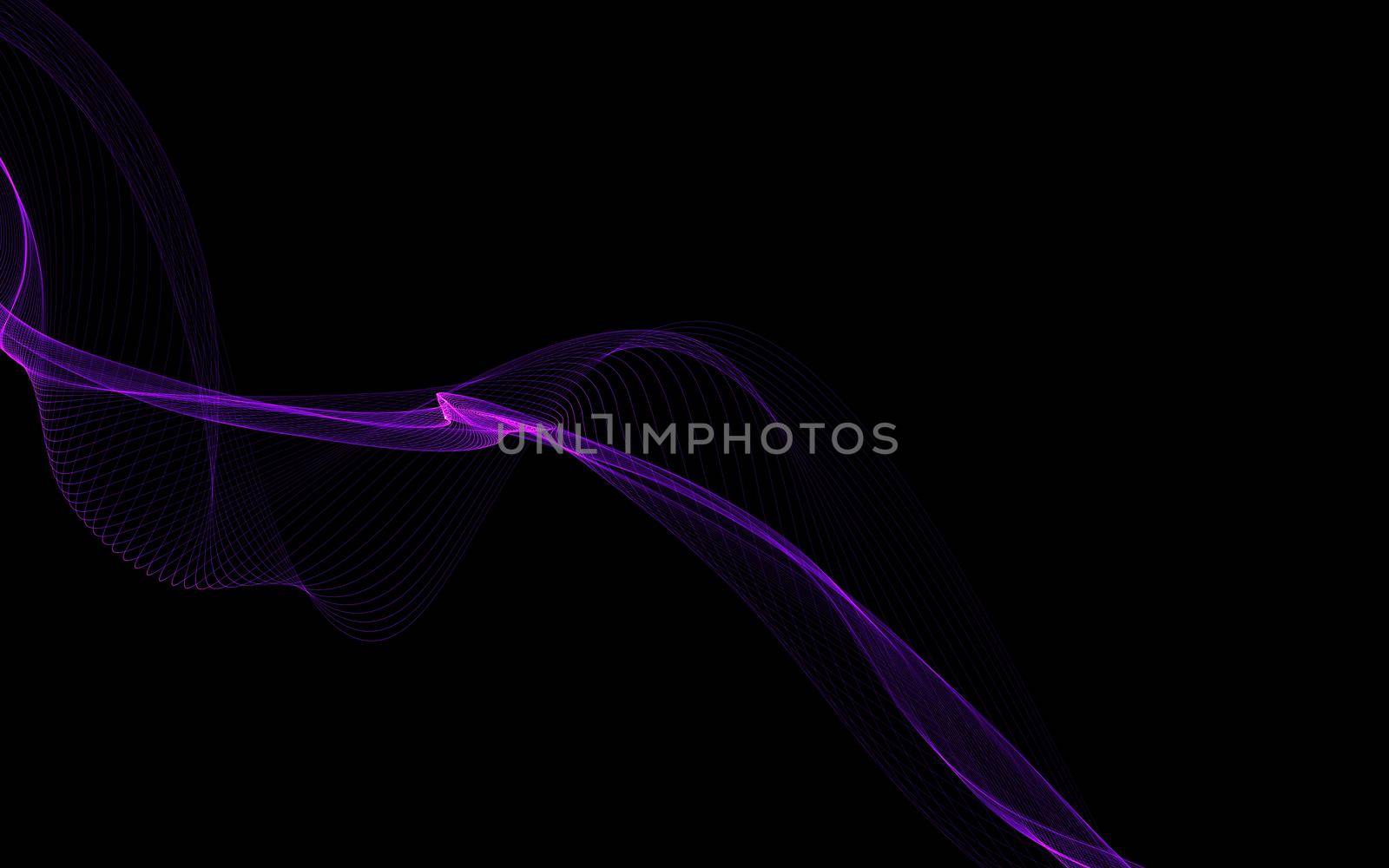 Dark abstract background with a glowing abstract waves by teerawit