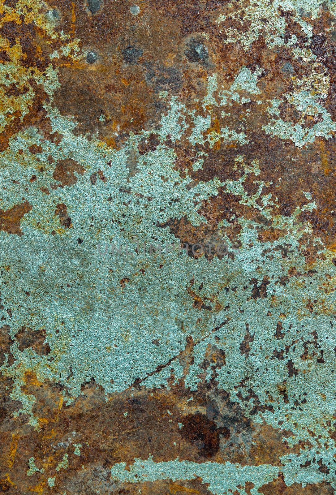Dark Hard Rust On An Old Sheet Of Metal Texture. Iron Surface Full Area Background Pattern, Rust Surface. Copy space, No focus, specifically.