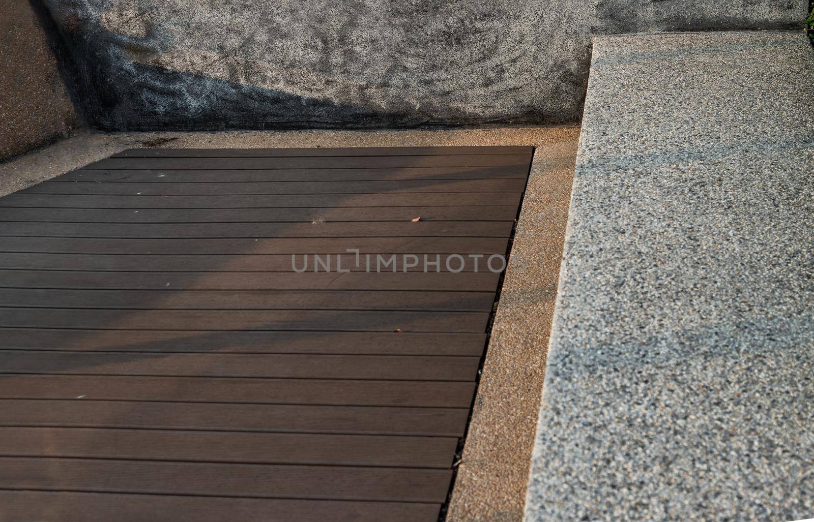 WPC terrace decking boards for background.for background. Copy space, No focus, specifically.