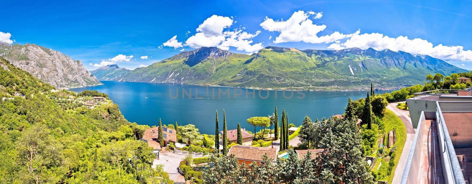 Lago di Garda lake panoramic scenic view, Limone sul Garda, Lombardia region of Italy