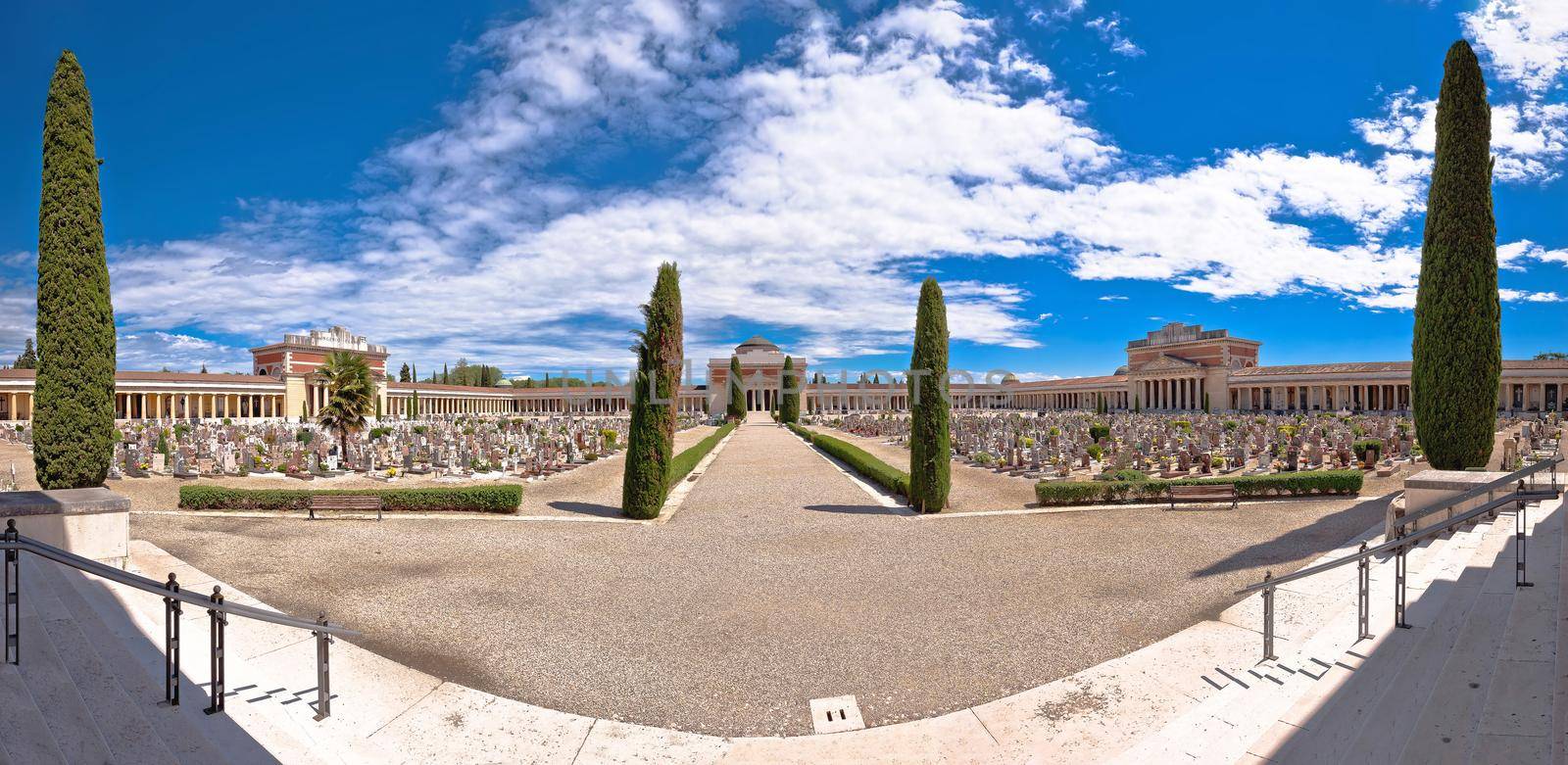 Arcades of Verona city cemetery panoramic view by xbrchx