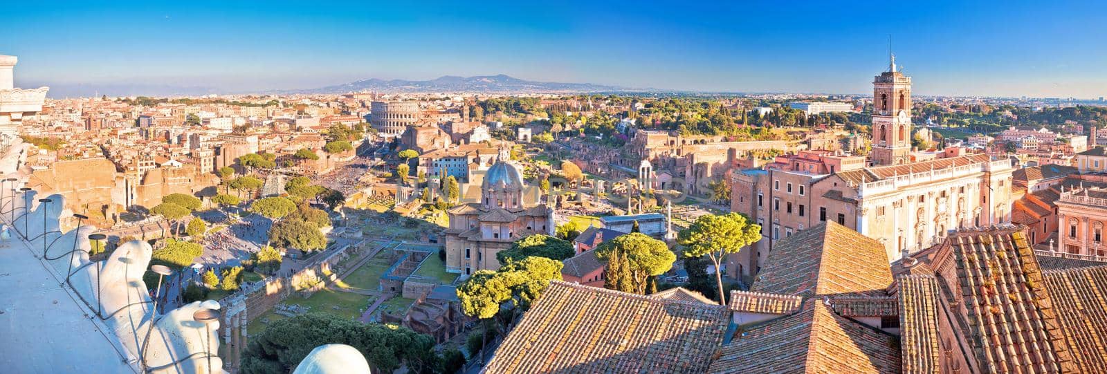 Eternal city of Rome historic landmarks panoramic view, capital of Italy

