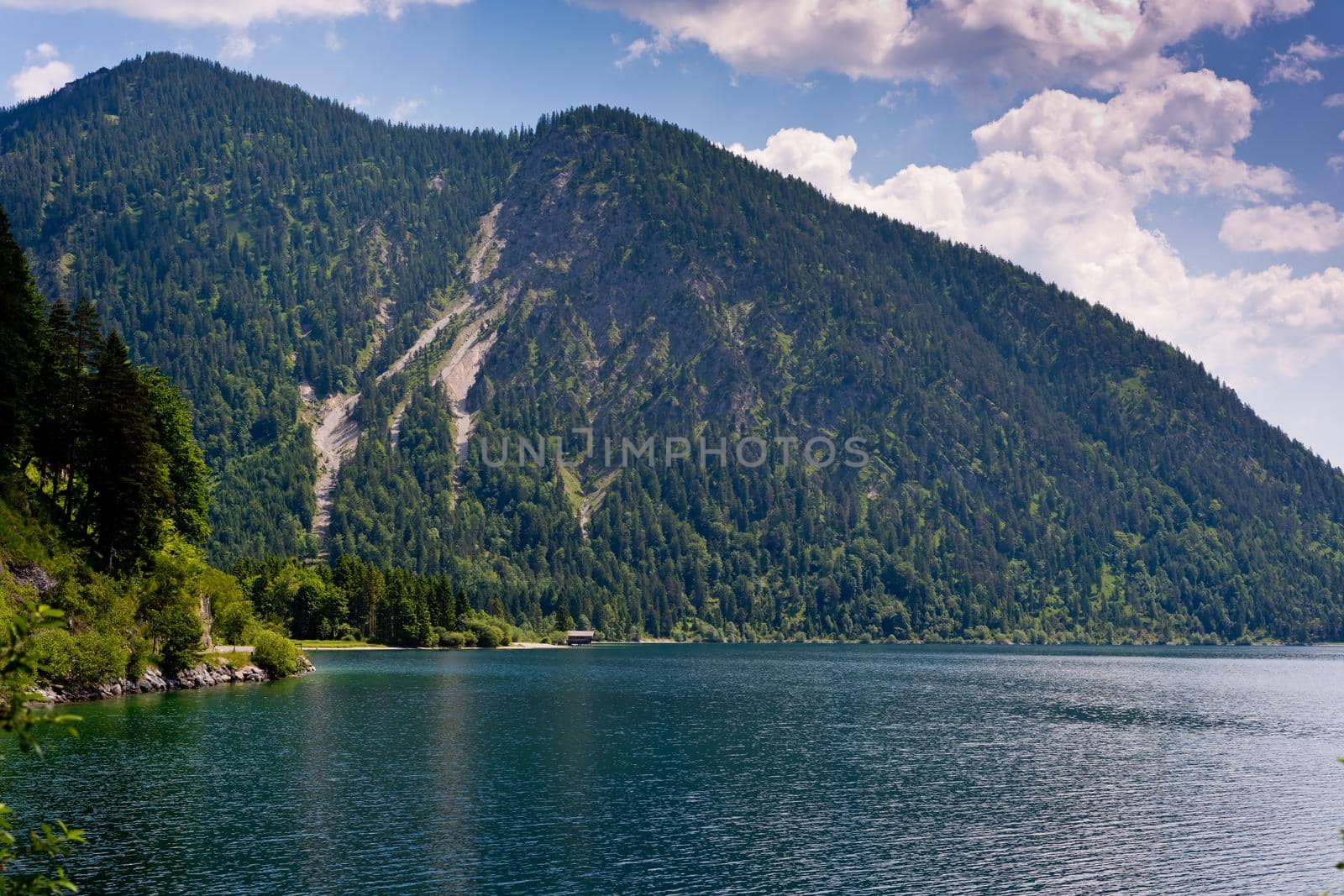 Beautiful view of the lake Plansee. Austria