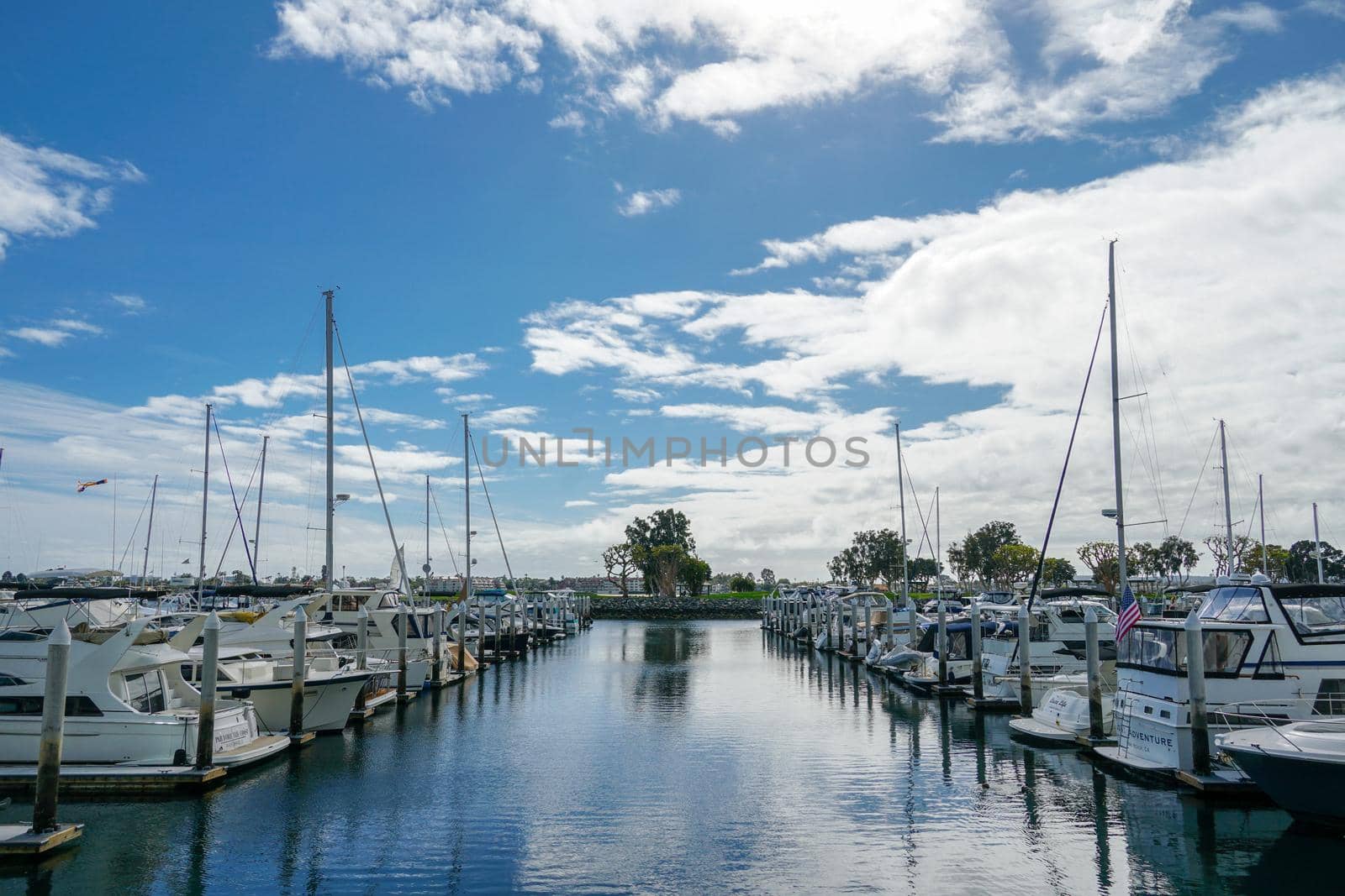 Boats moored at Embarcadero Marina Park North, San Diego.  by Bonandbon