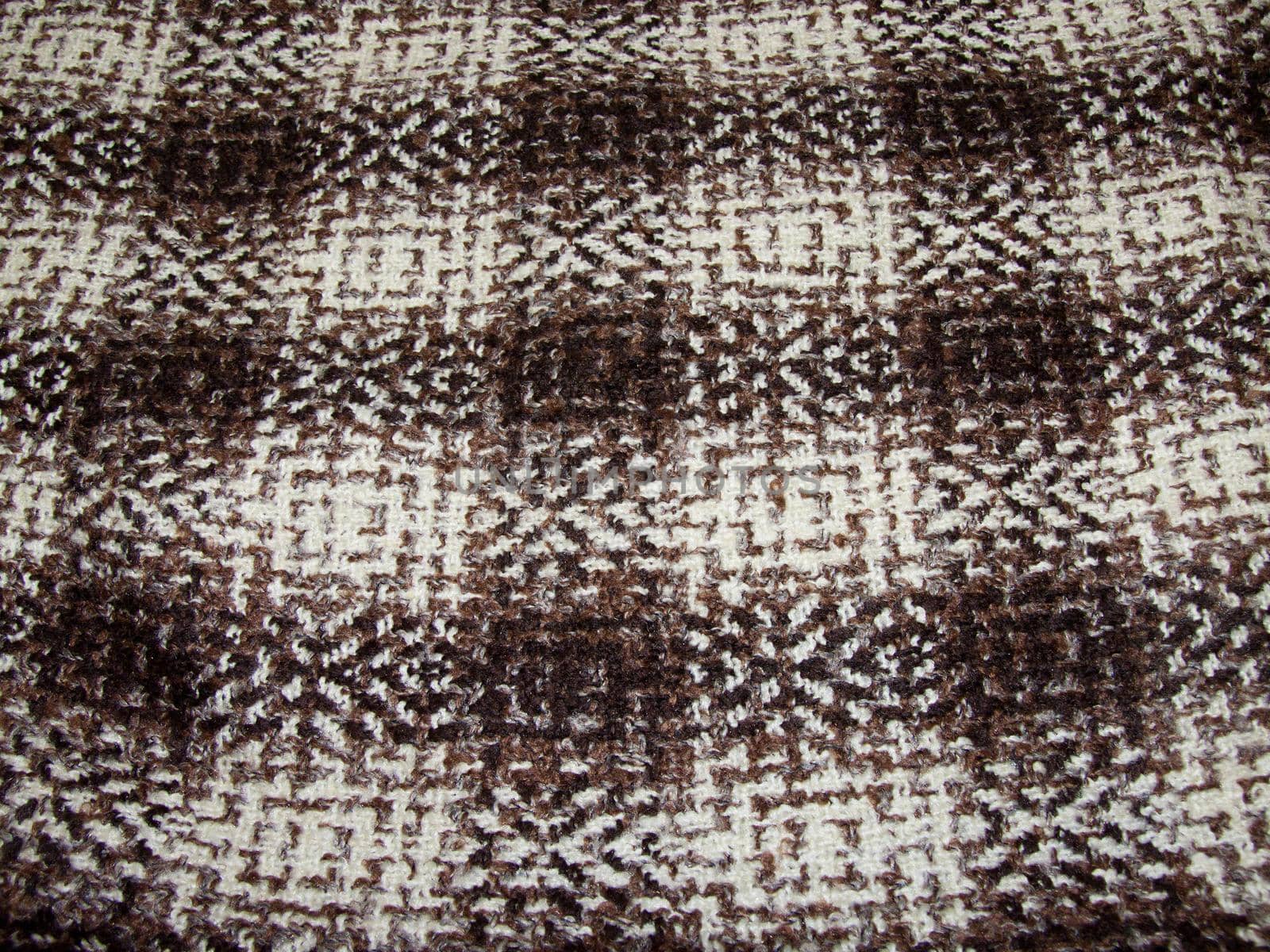 Brown wool plaid plaid close-up.Texture or background