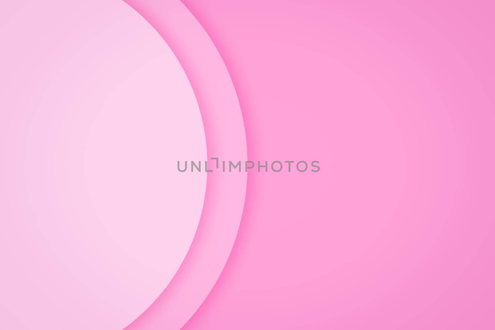 Valentines day background with paper layer circle pink abstract background. Curves and lines use for banner, cover, poster, wallpaper, design with space for text.